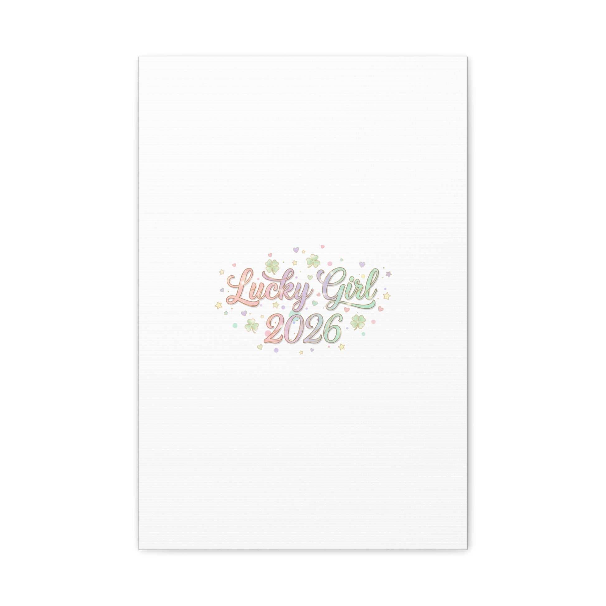 Lucky Girl 2026 Canvas | Manifest Luck, Lucky Charms Wall Art-Canvas-Haxberry-Printify