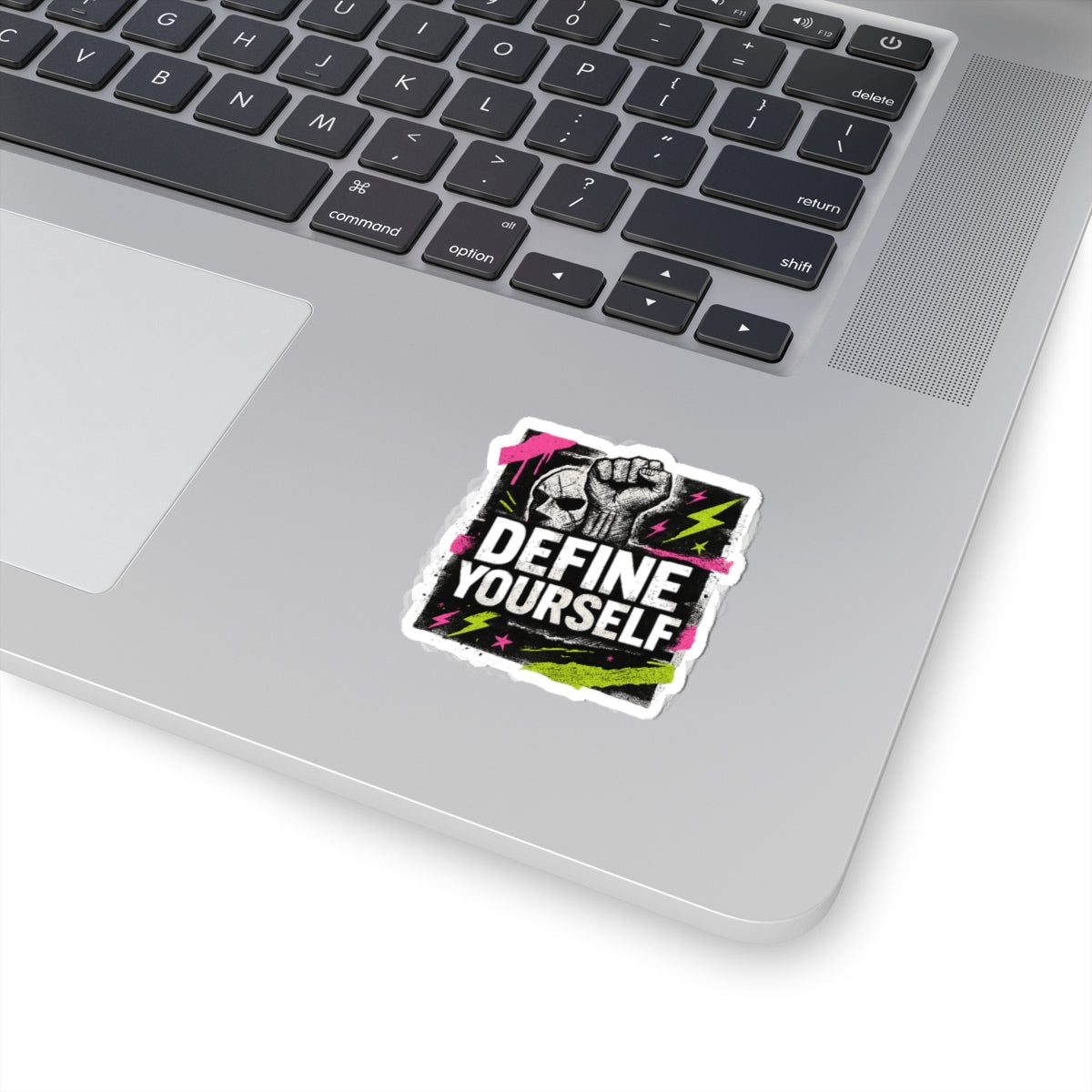 Define Yourself Kiss-Cut Sticker — Bold Punk Empowerment Decal-Paper products-Haxberry-Printify