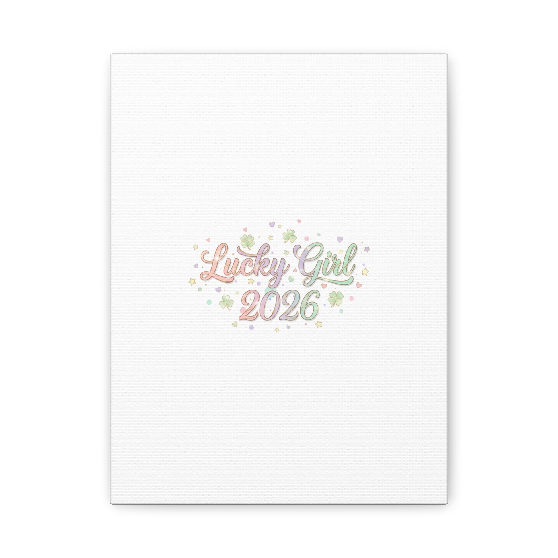 Lucky Girl 2026 Canvas | Manifest Luck, Lucky Charms Wall Art-Canvas-Haxberry-Printify