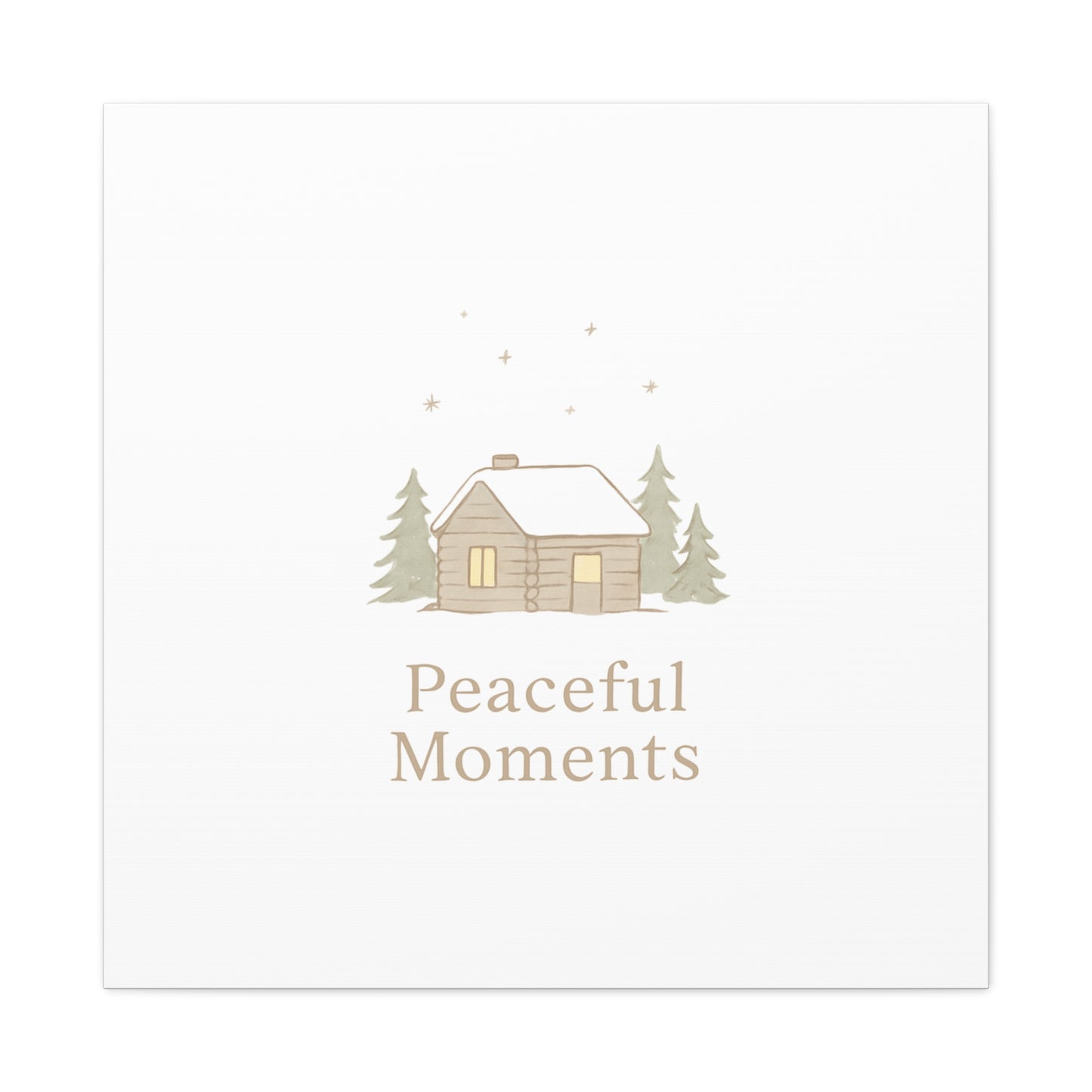 Peaceful Moments Cabin Canvas-Canvas-Haxberry-Printify