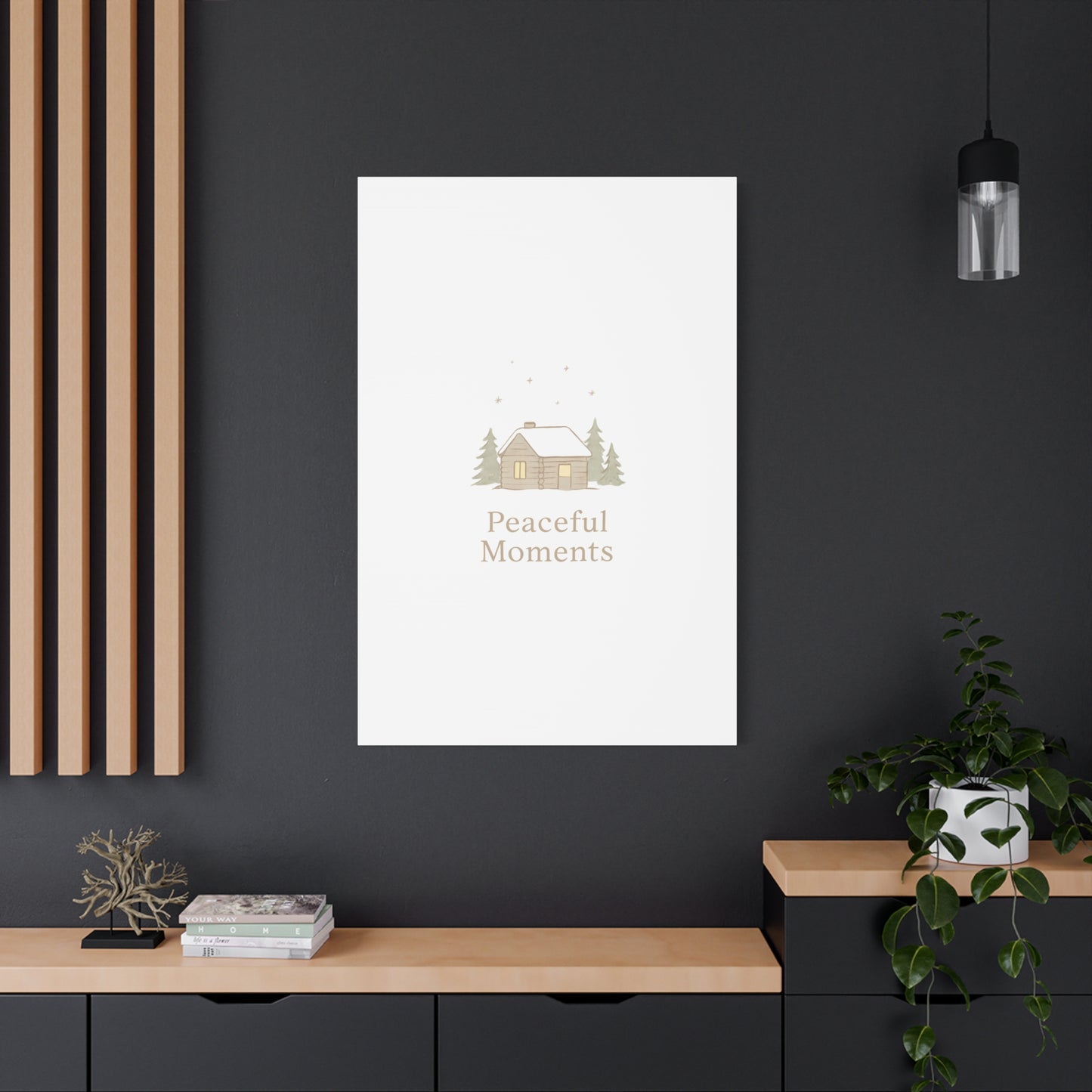 Peaceful Moments Cabin Canvas-Canvas-Haxberry-Printify