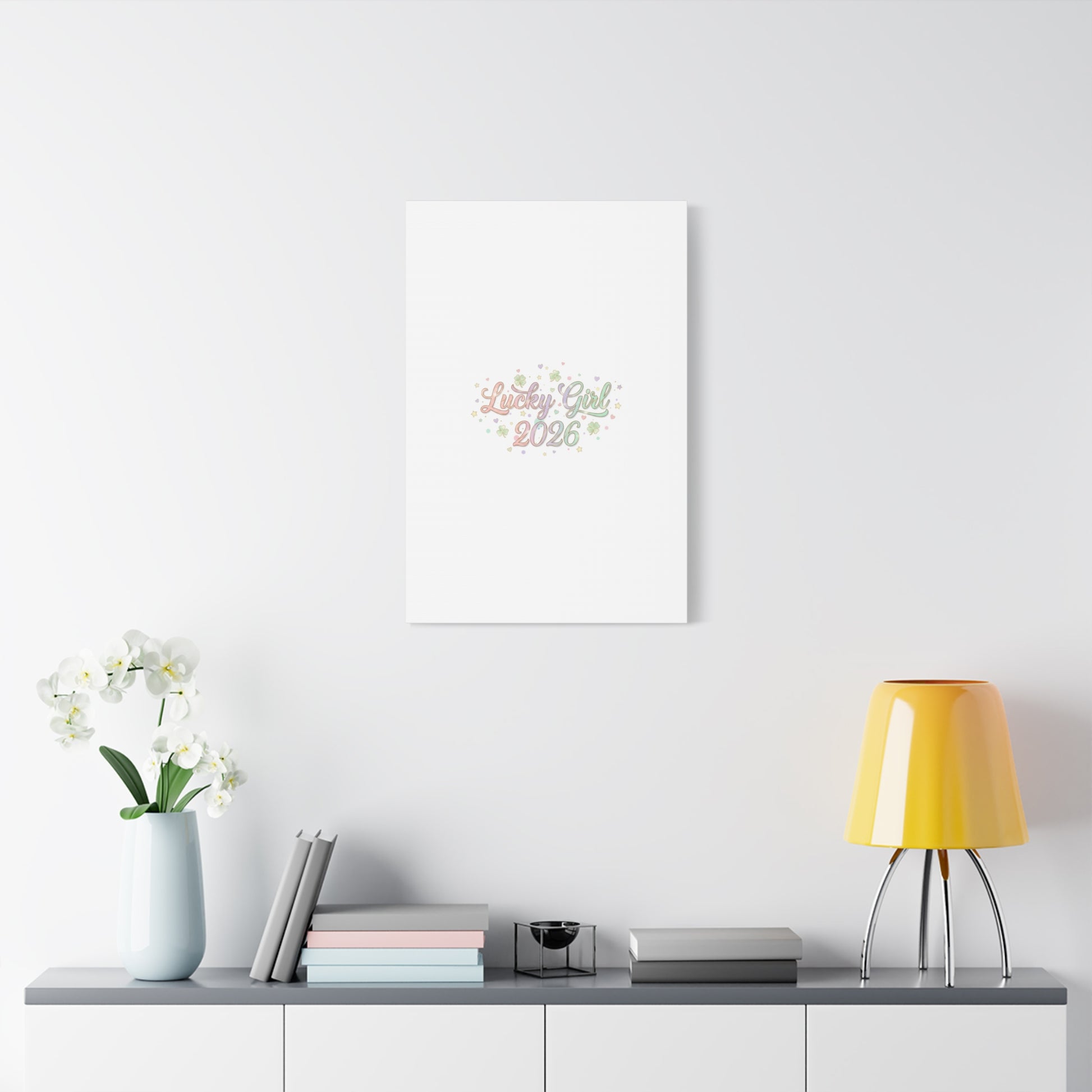Lucky Girl 2026 Canvas | Manifest Luck, Lucky Charms Wall Art-Canvas-Haxberry-Printify