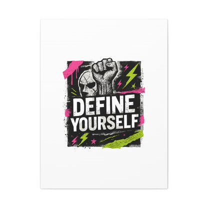 Define Yourself Canvas Wall Art — Bold Motivational Matte Print-Canvas-Haxberry-Printify