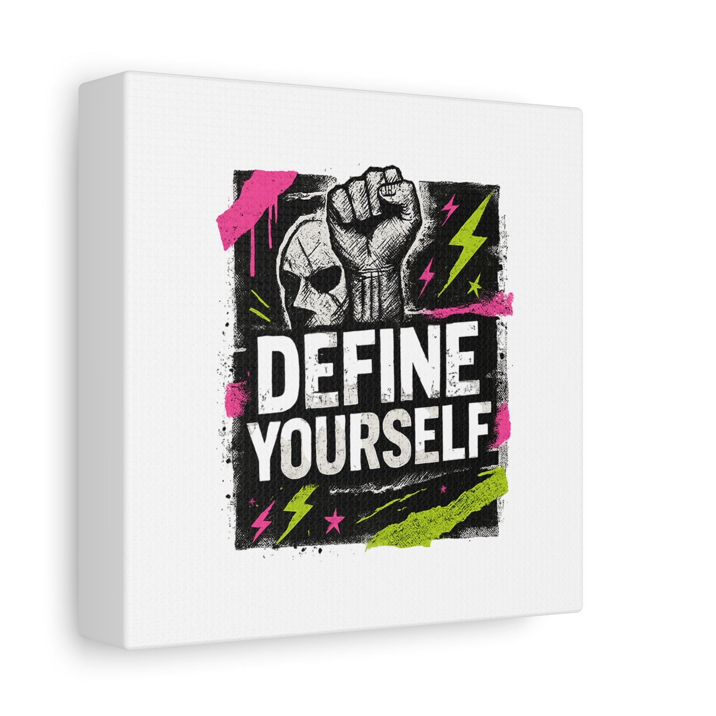 Define Yourself Canvas Wall Art — Bold Motivational Matte Print-Canvas-Haxberry-Printify