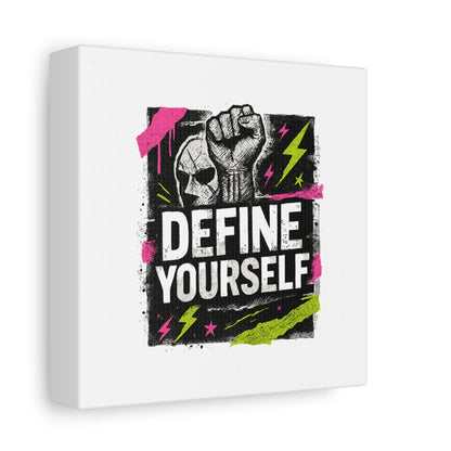 Define Yourself Canvas Wall Art — Bold Motivational Matte Print-Canvas-Haxberry-Printify
