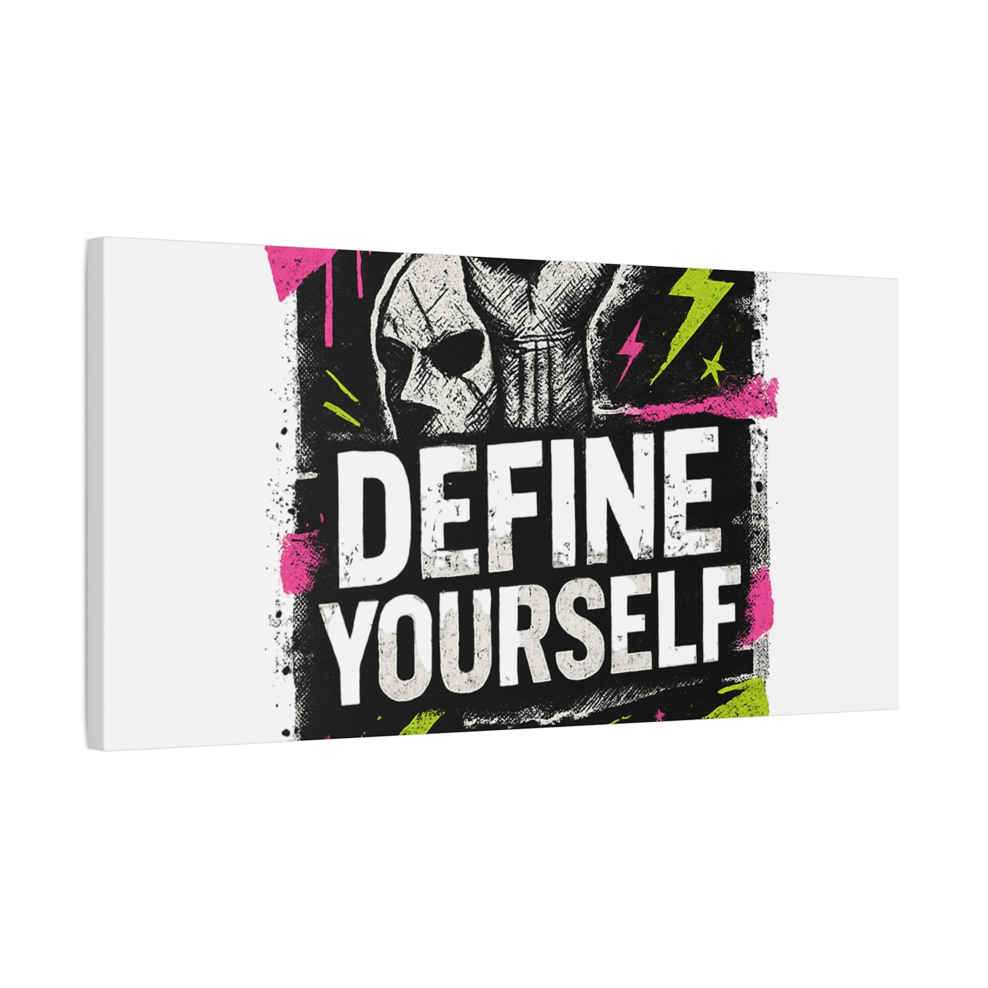 Define Yourself Canvas Wall Art — Bold Motivational Matte Print-Canvas-Haxberry-Printify