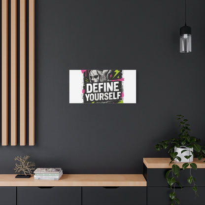 Define Yourself Canvas Wall Art — Bold Motivational Matte Print-Canvas-Haxberry-Printify