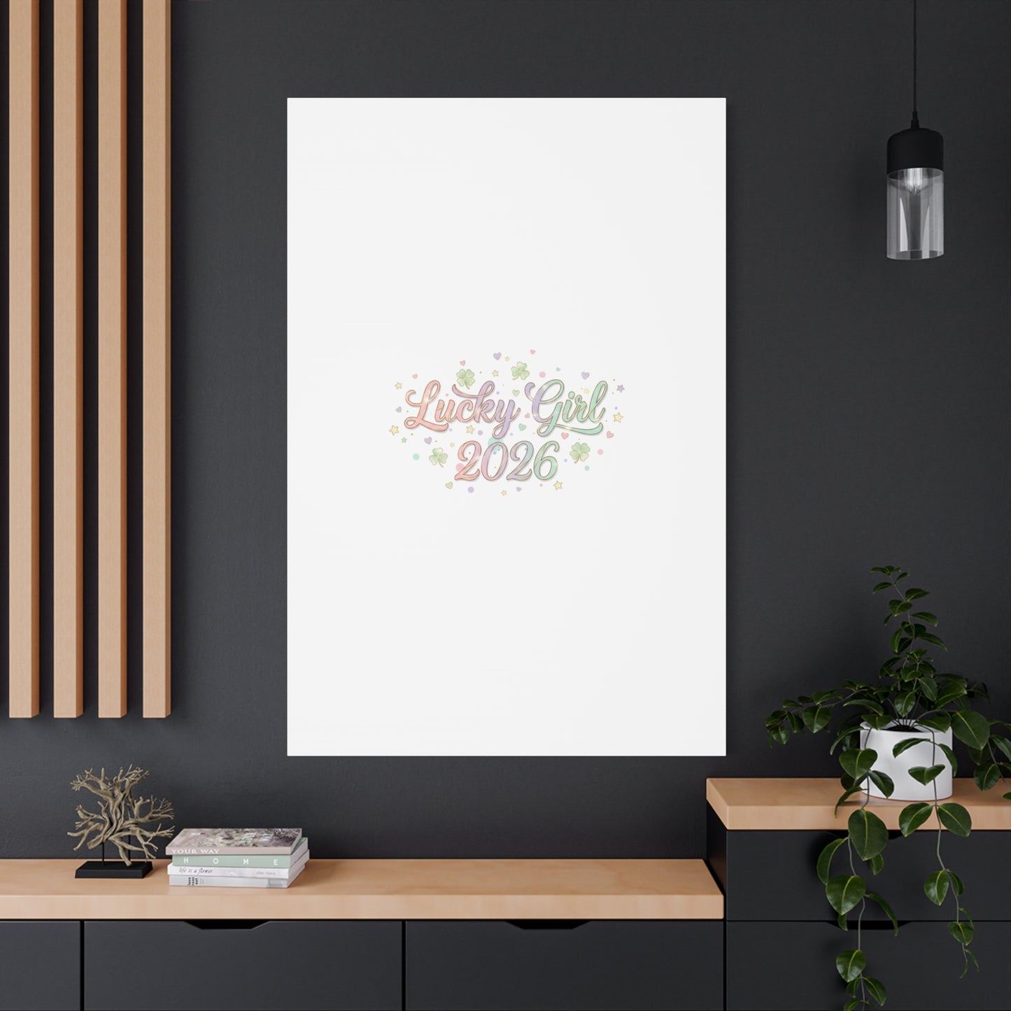 Lucky Girl 2026 Canvas | Manifest Luck, Lucky Charms Wall Art-Canvas-Haxberry-Printify