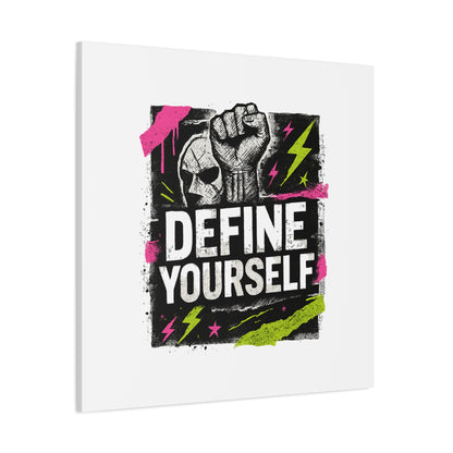Define Yourself Canvas Wall Art — Bold Motivational Matte Print-Canvas-Haxberry-Printify