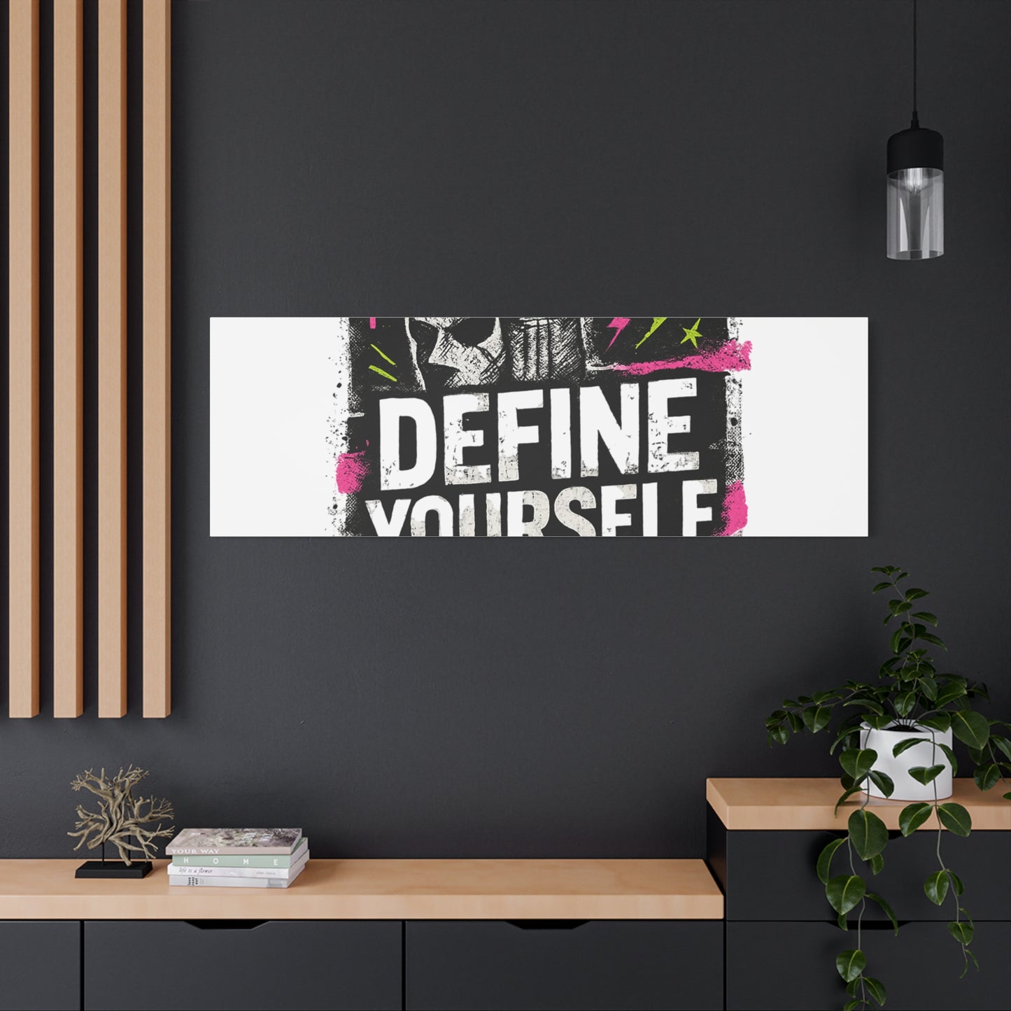 Define Yourself Canvas Wall Art — Bold Motivational Matte Print-Canvas-Haxberry-Printify