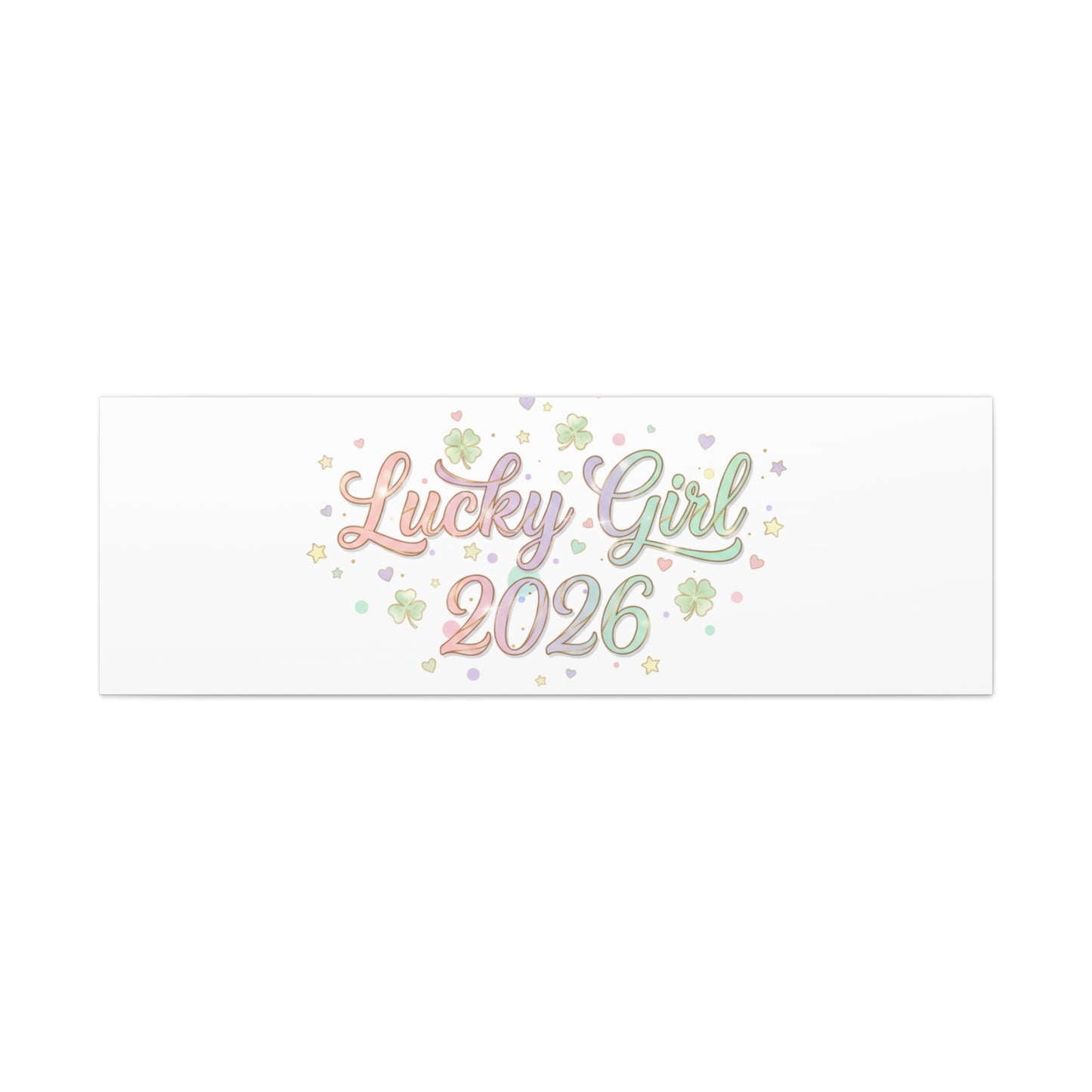 Lucky Girl 2026 Canvas | Manifest Luck, Lucky Charms Wall Art-Canvas-Haxberry-Printify