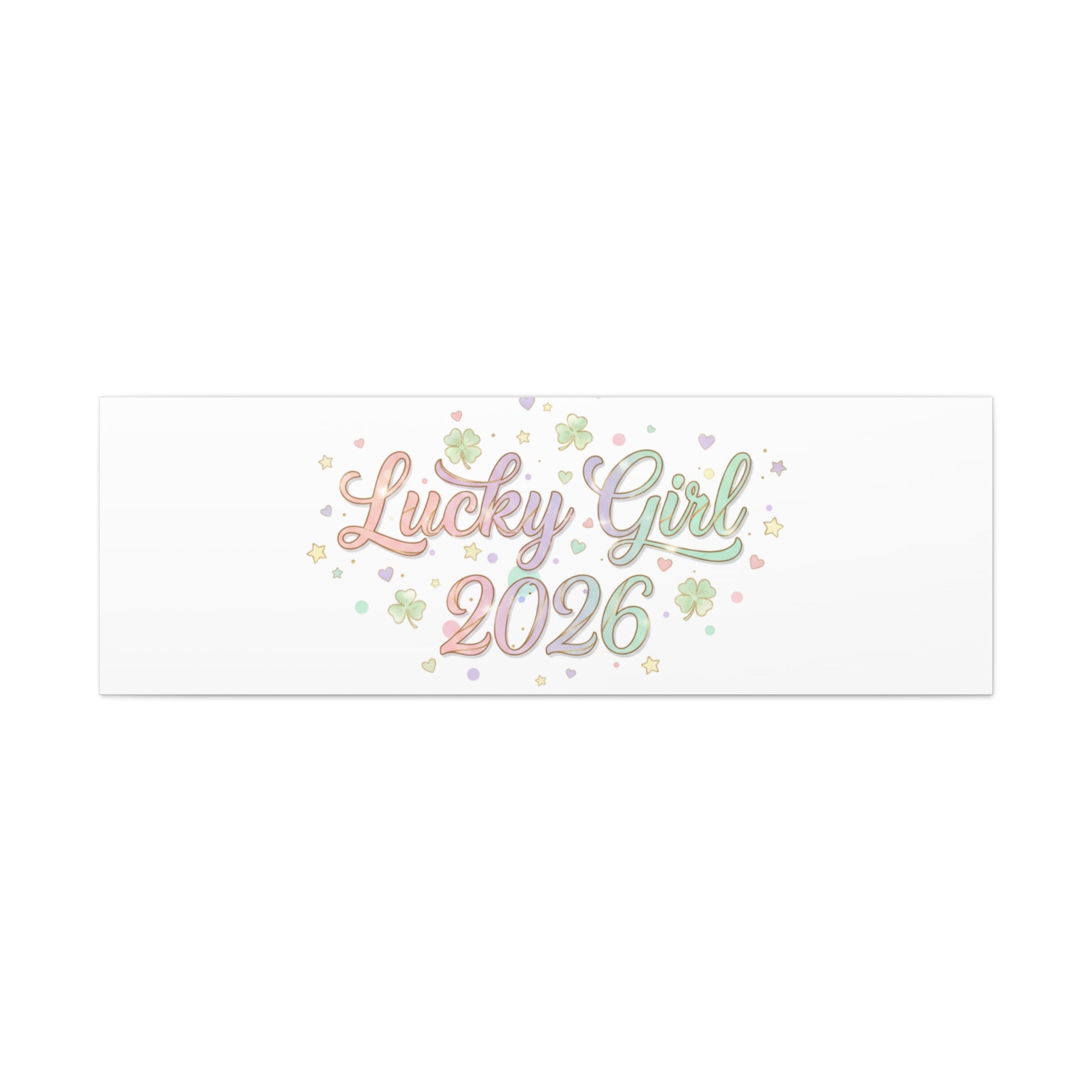 Lucky Girl 2026 Canvas | Manifest Luck, Lucky Charms Wall Art-Canvas-Haxberry-Printify