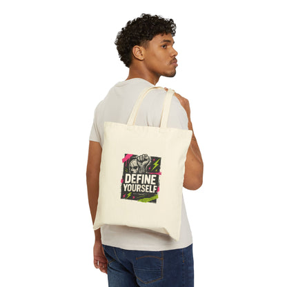 Define Yourself Canvas Tote Bag — Empowerment Graphic Eco-Friendly Shopper-Bags-Haxberry-Printify