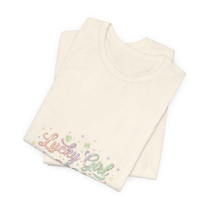 Lucky Girl 2026 T-Shirt | manifest luck, 2026 lucky charms-T-Shirt-Haxberry-Printify