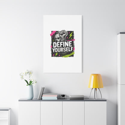 Define Yourself Canvas Wall Art — Bold Motivational Matte Print-Canvas-Haxberry-Printify