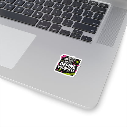 Define Yourself Kiss-Cut Sticker — Bold Punk Empowerment Decal-Paper products-Haxberry-Printify