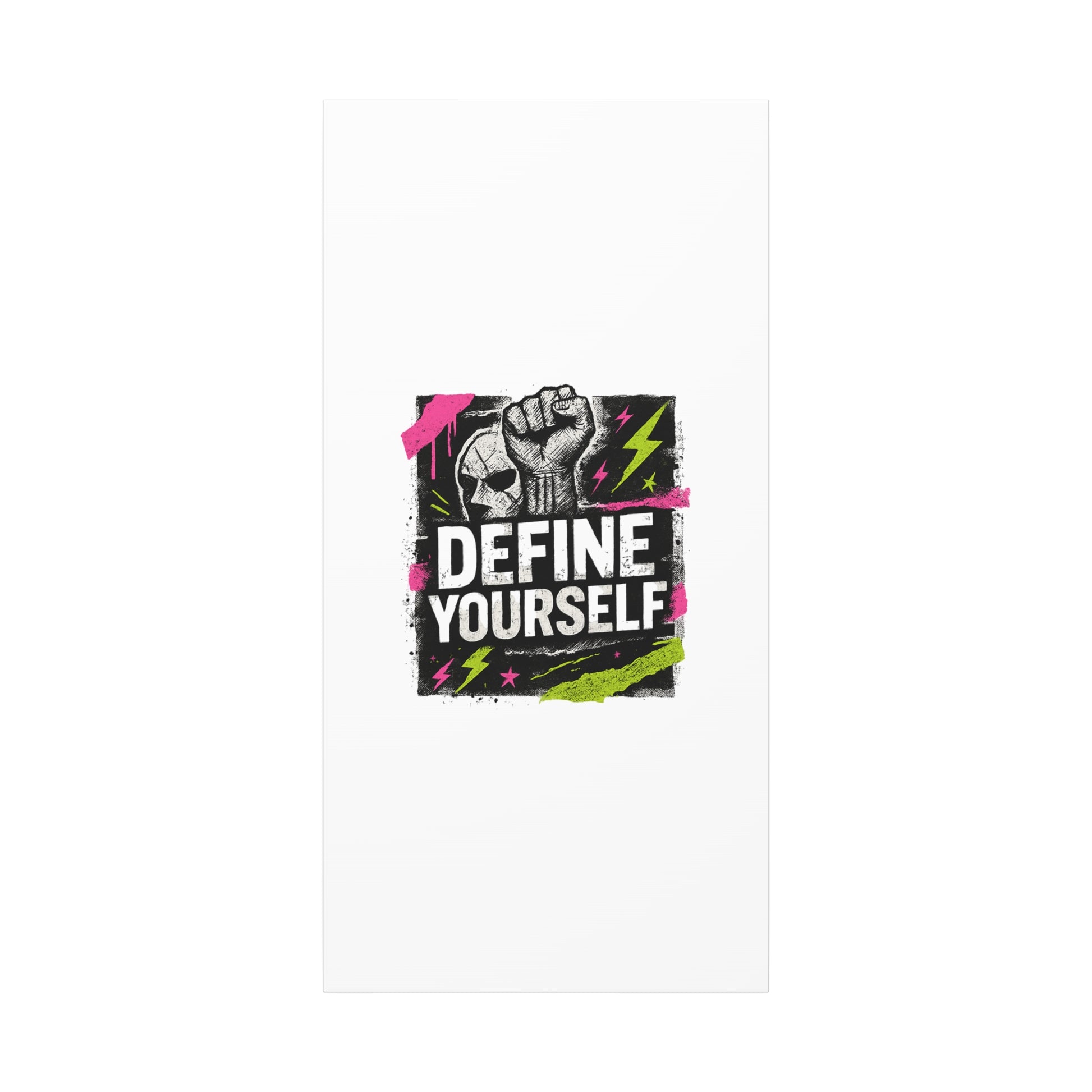 Define Yourself Canvas Wall Art — Bold Motivational Matte Print-Canvas-Haxberry-Printify