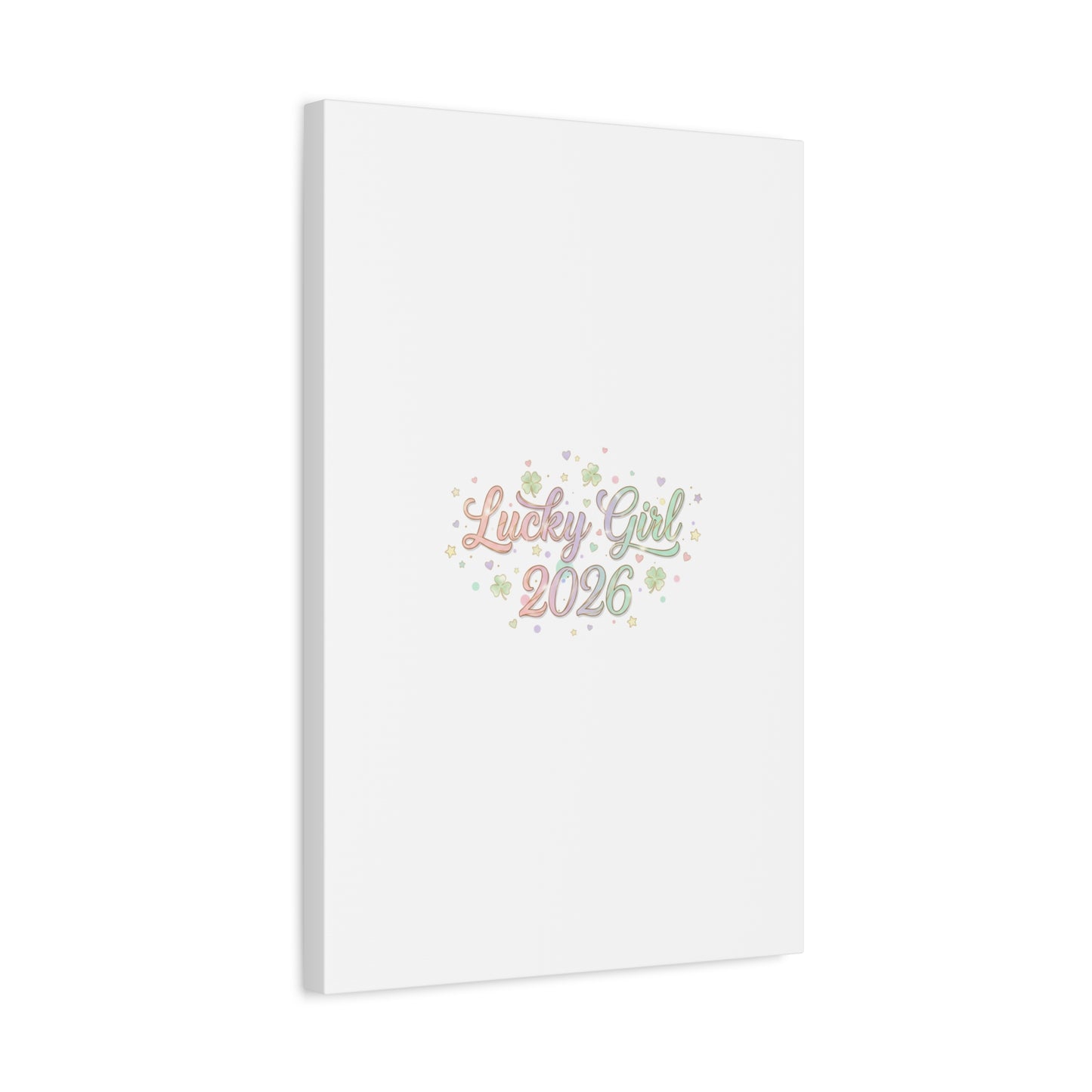 Lucky Girl 2026 Canvas | Manifest Luck, Lucky Charms Wall Art-Canvas-Haxberry-Printify