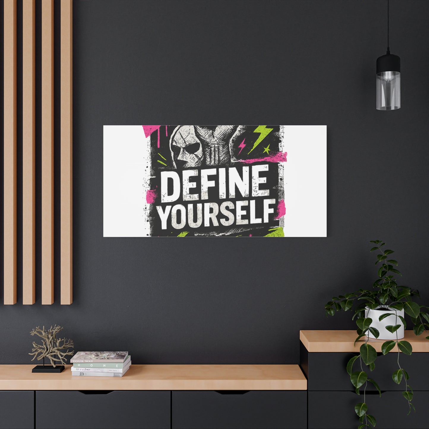 Define Yourself Canvas Wall Art — Bold Motivational Matte Print-Canvas-Haxberry-Printify