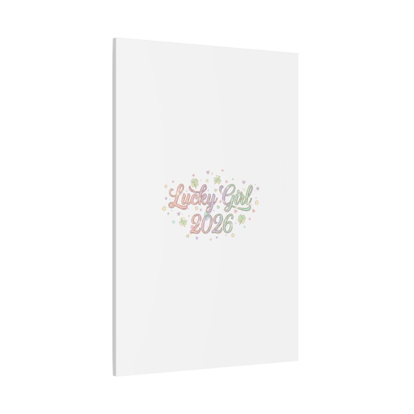 Lucky Girl 2026 Canvas | Manifest Luck, Lucky Charms Wall Art-Canvas-Haxberry-Printify