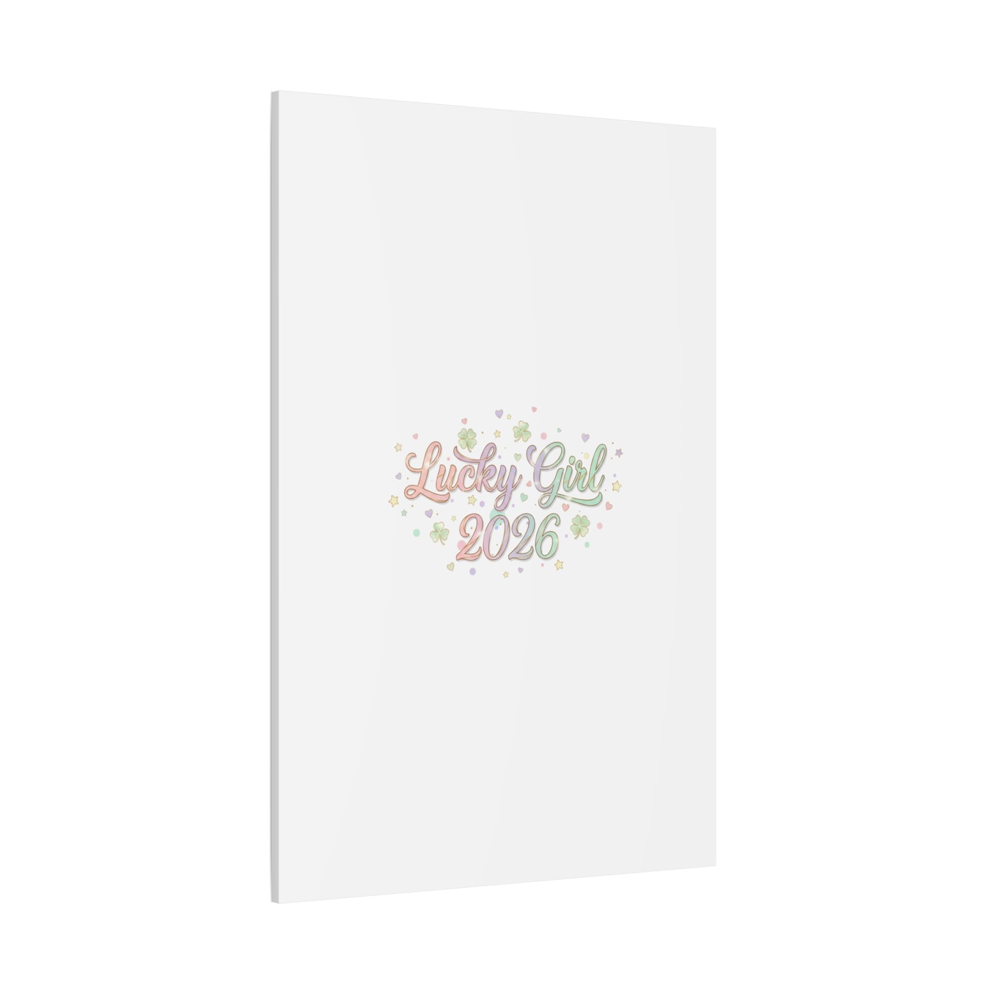 Lucky Girl 2026 Canvas | Manifest Luck, Lucky Charms Wall Art-Canvas-Haxberry-Printify