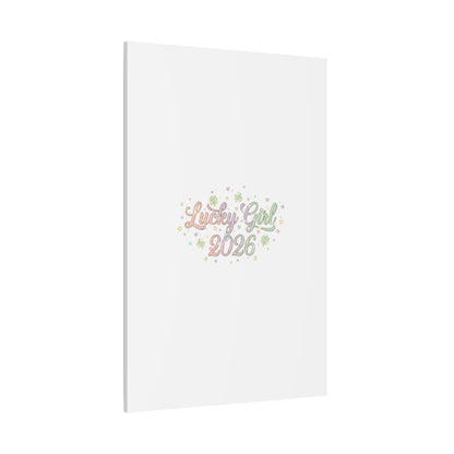 Lucky Girl 2026 Canvas | Manifest Luck, Lucky Charms Wall Art-Canvas-Haxberry-Printify