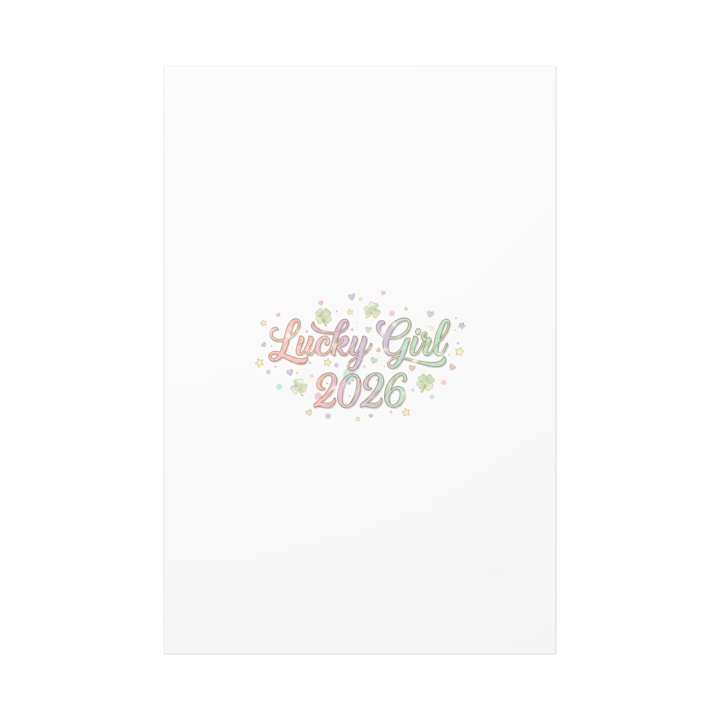 Lucky Girl 2026 Canvas | Manifest Luck, Lucky Charms Wall Art-Canvas-Haxberry-Printify