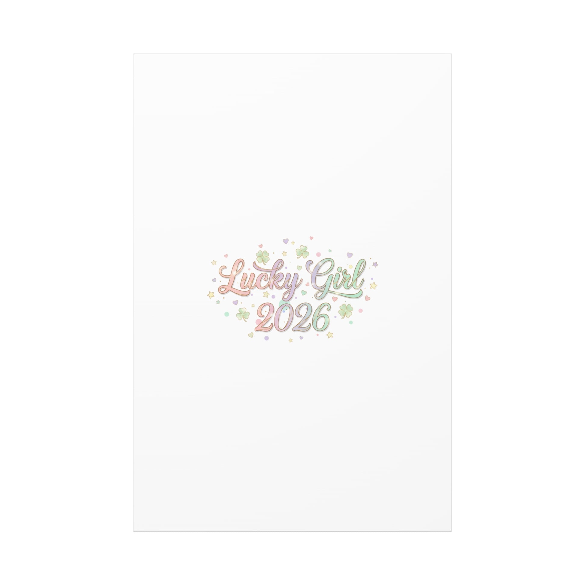 Lucky Girl 2026 Canvas | Manifest Luck, Lucky Charms Wall Art-Canvas-Haxberry-Printify