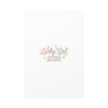 Lucky Girl 2026 Canvas | Manifest Luck, Lucky Charms Wall Art-Canvas-Haxberry-Printify