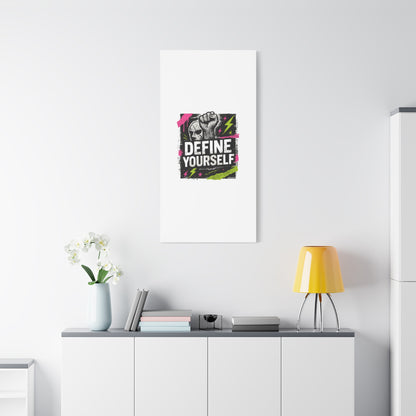 Define Yourself Canvas Wall Art — Bold Motivational Matte Print-Canvas-Haxberry-Printify