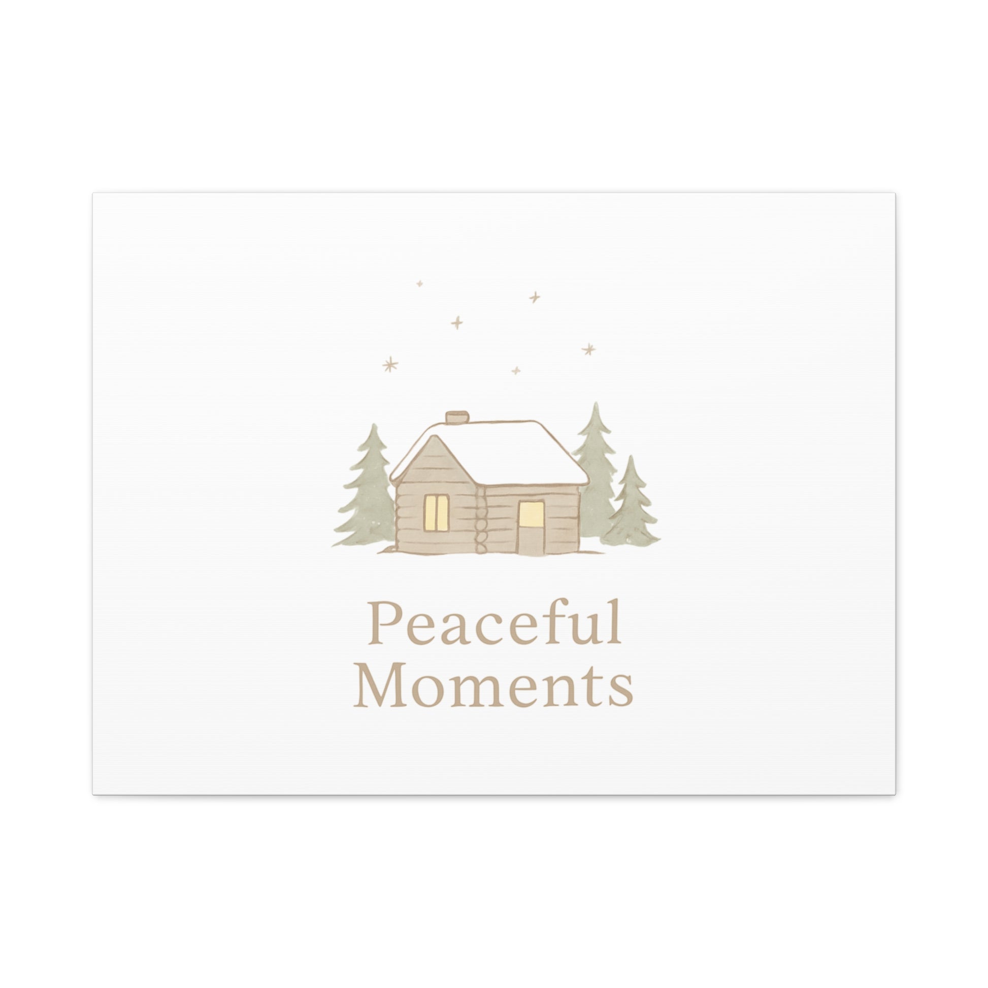 Peaceful Moments Cabin Canvas-Canvas-Haxberry-Printify