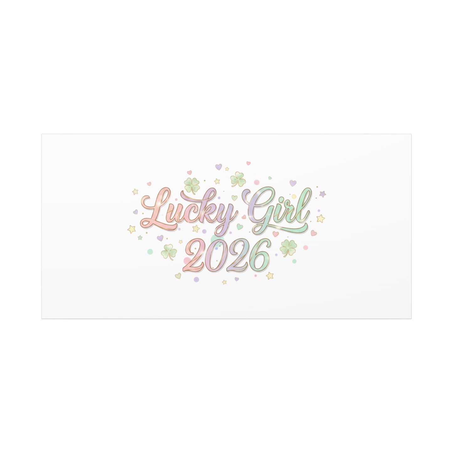 Lucky Girl 2026 Canvas | Manifest Luck, Lucky Charms Wall Art-Canvas-Haxberry-Printify