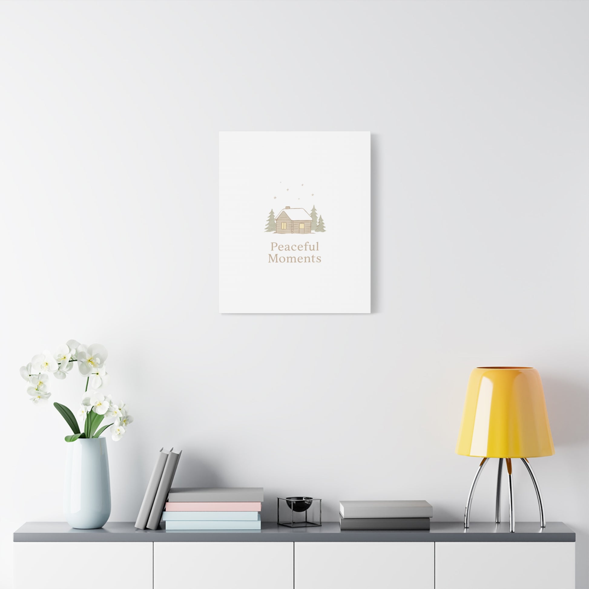Peaceful Moments Cabin Canvas-Canvas-Haxberry-Printify