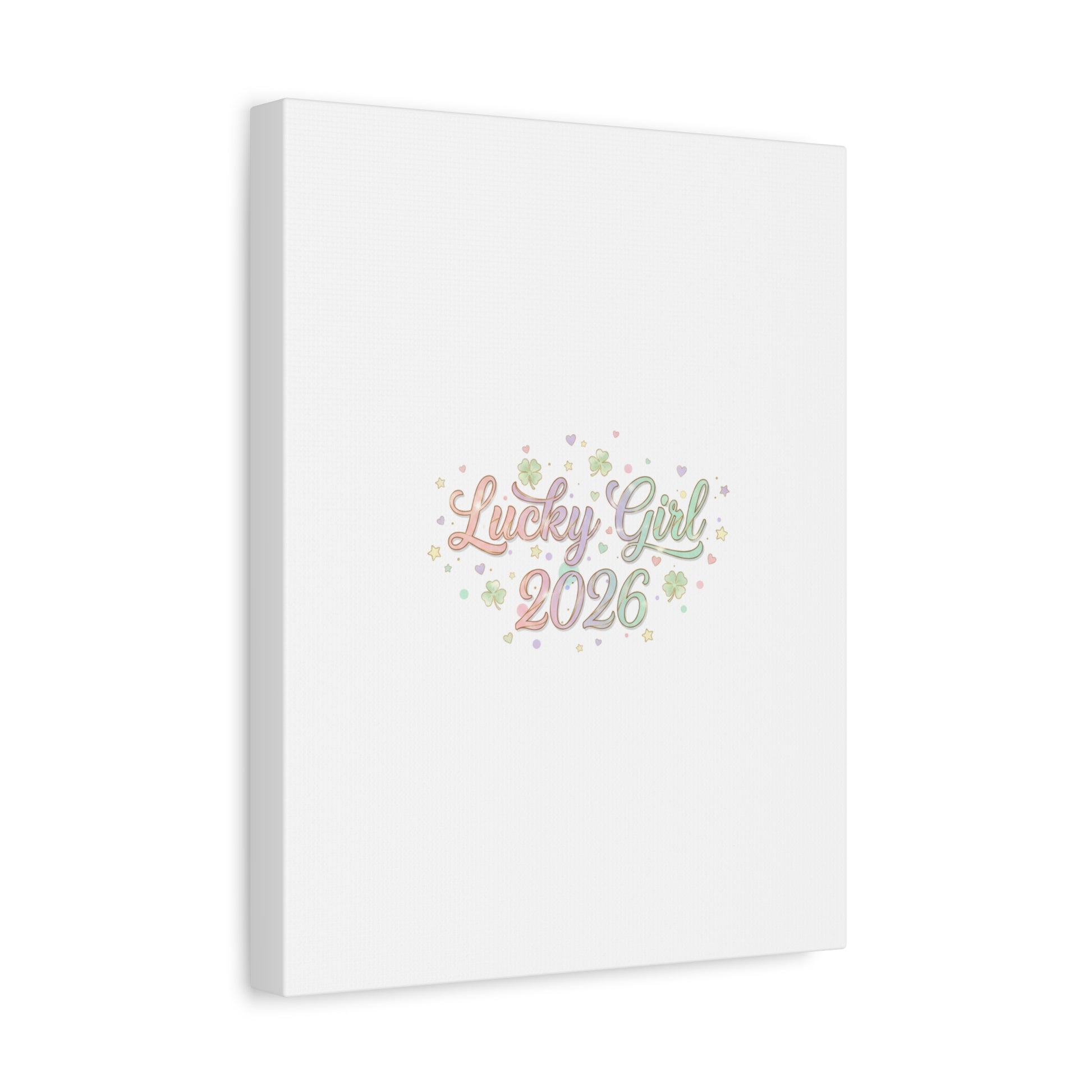 Lucky Girl 2026 Canvas | Manifest Luck, Lucky Charms Wall Art-Canvas-Haxberry-Printify