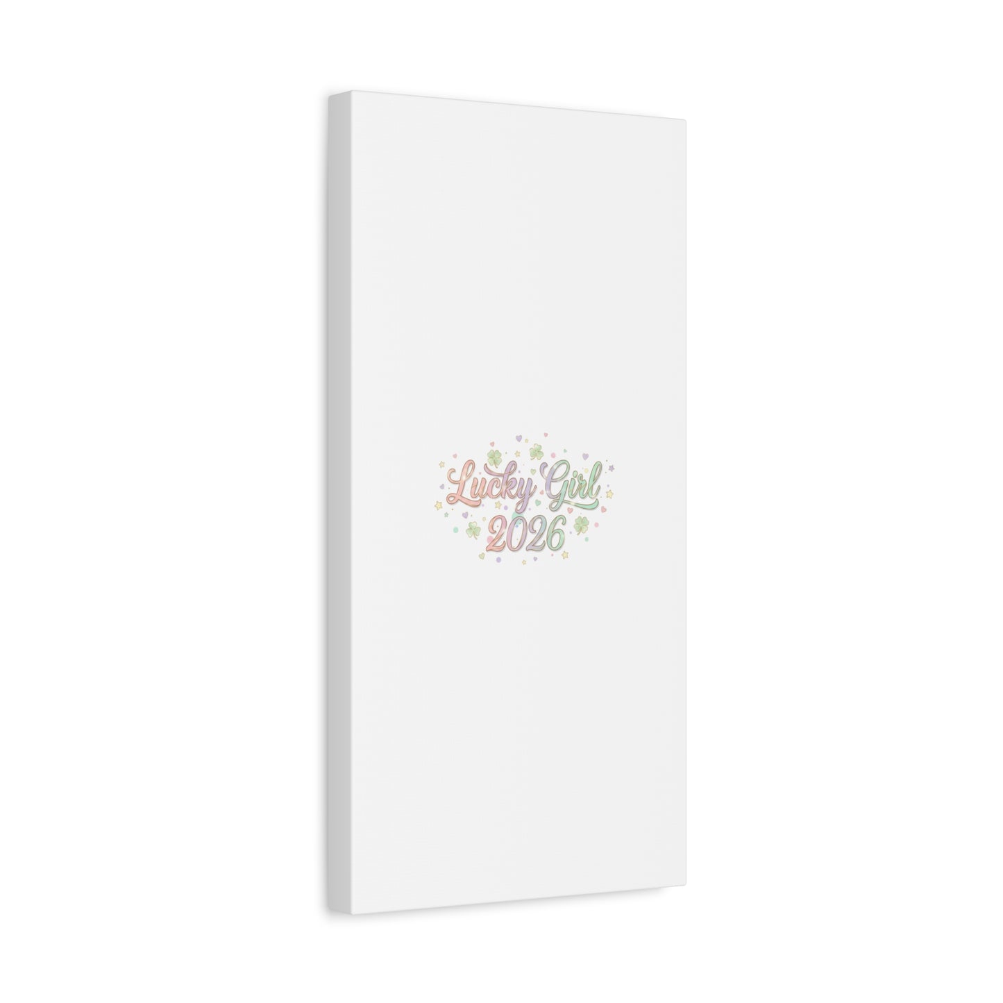 Lucky Girl 2026 Canvas | Manifest Luck, Lucky Charms Wall Art-Canvas-Haxberry-Printify