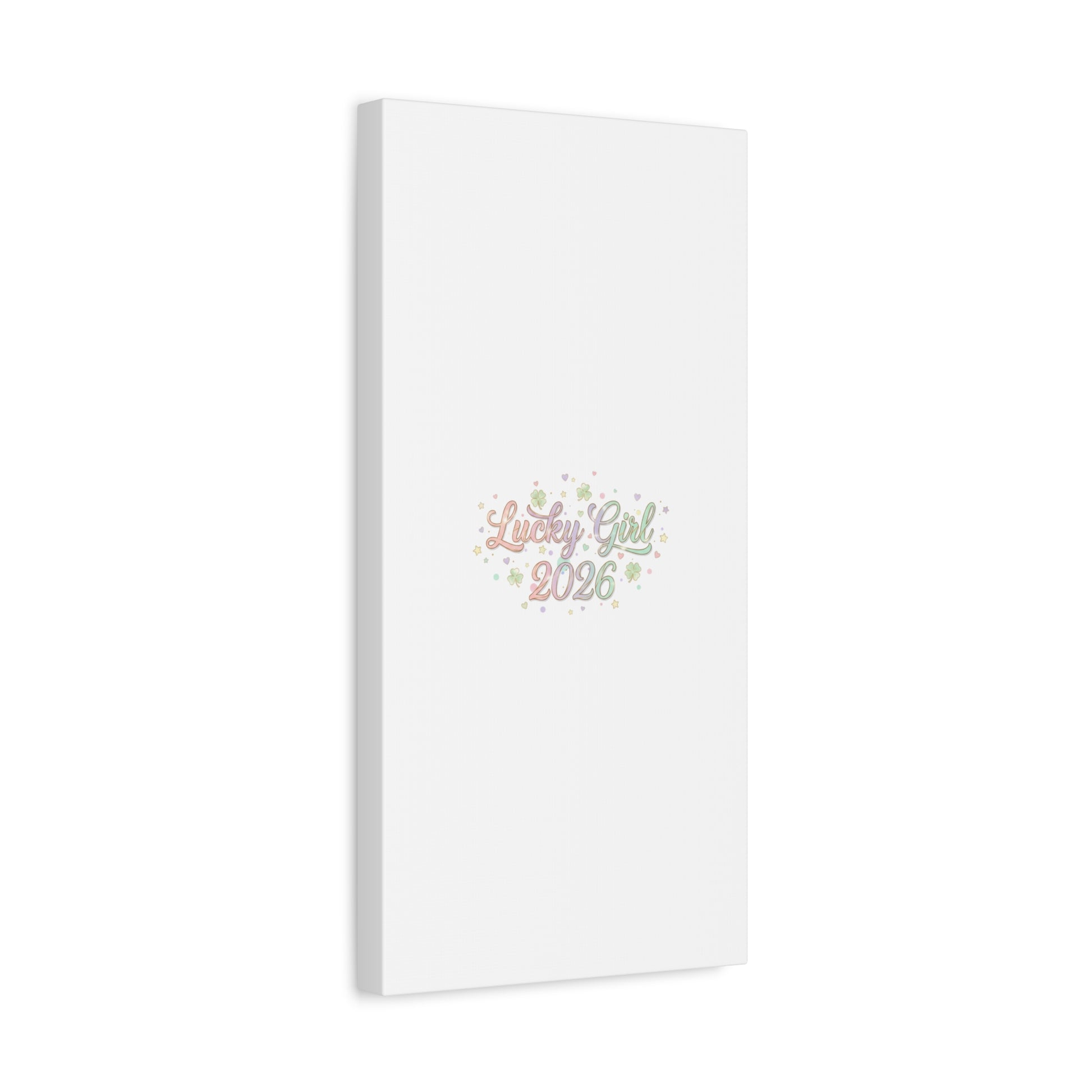 Lucky Girl 2026 Canvas | Manifest Luck, Lucky Charms Wall Art-Canvas-Haxberry-Printify