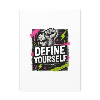 Define Yourself Canvas Wall Art — Bold Motivational Matte Print-Canvas-Haxberry-Printify