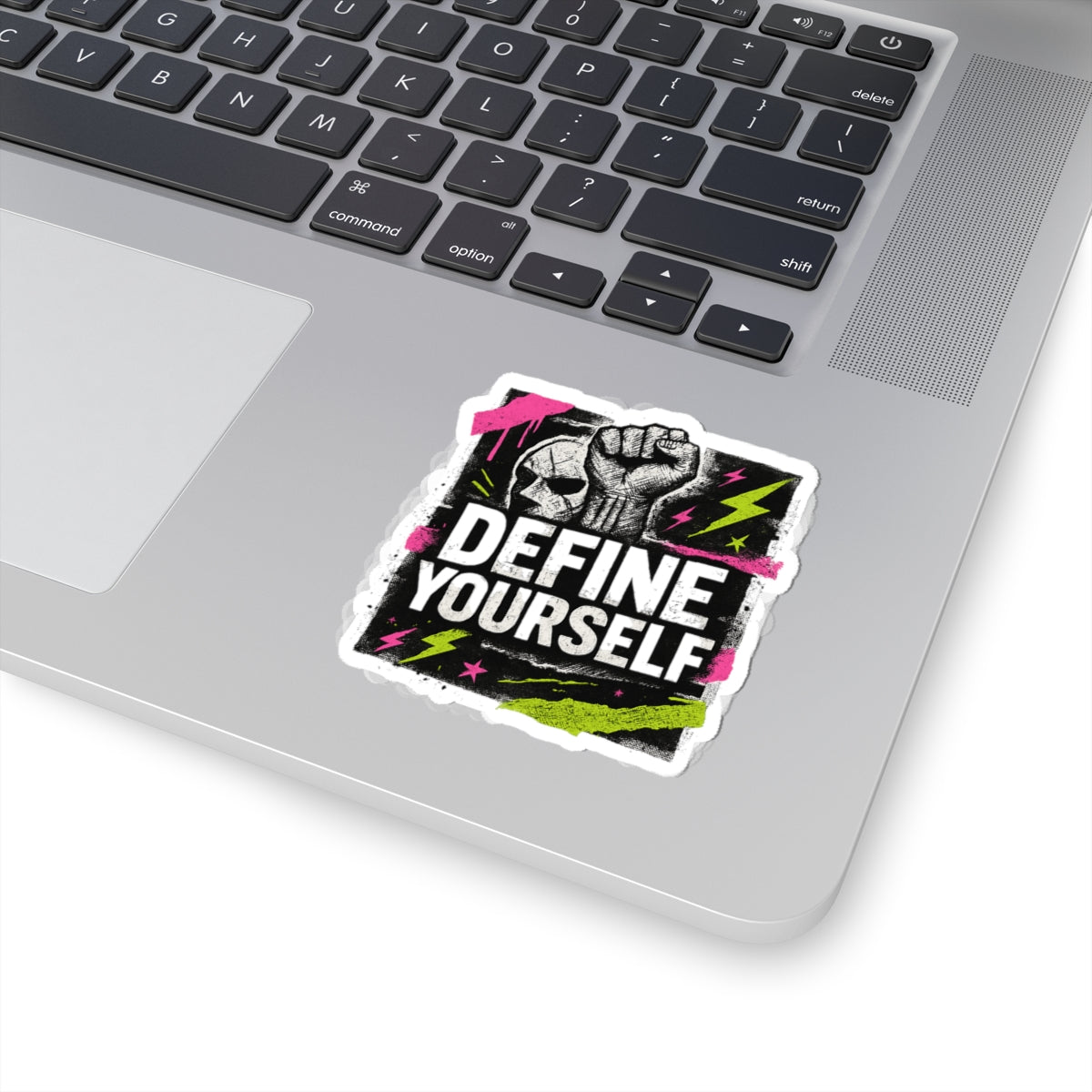 Define Yourself Kiss-Cut Sticker — Bold Punk Empowerment Decal-Paper products-Haxberry-Printify