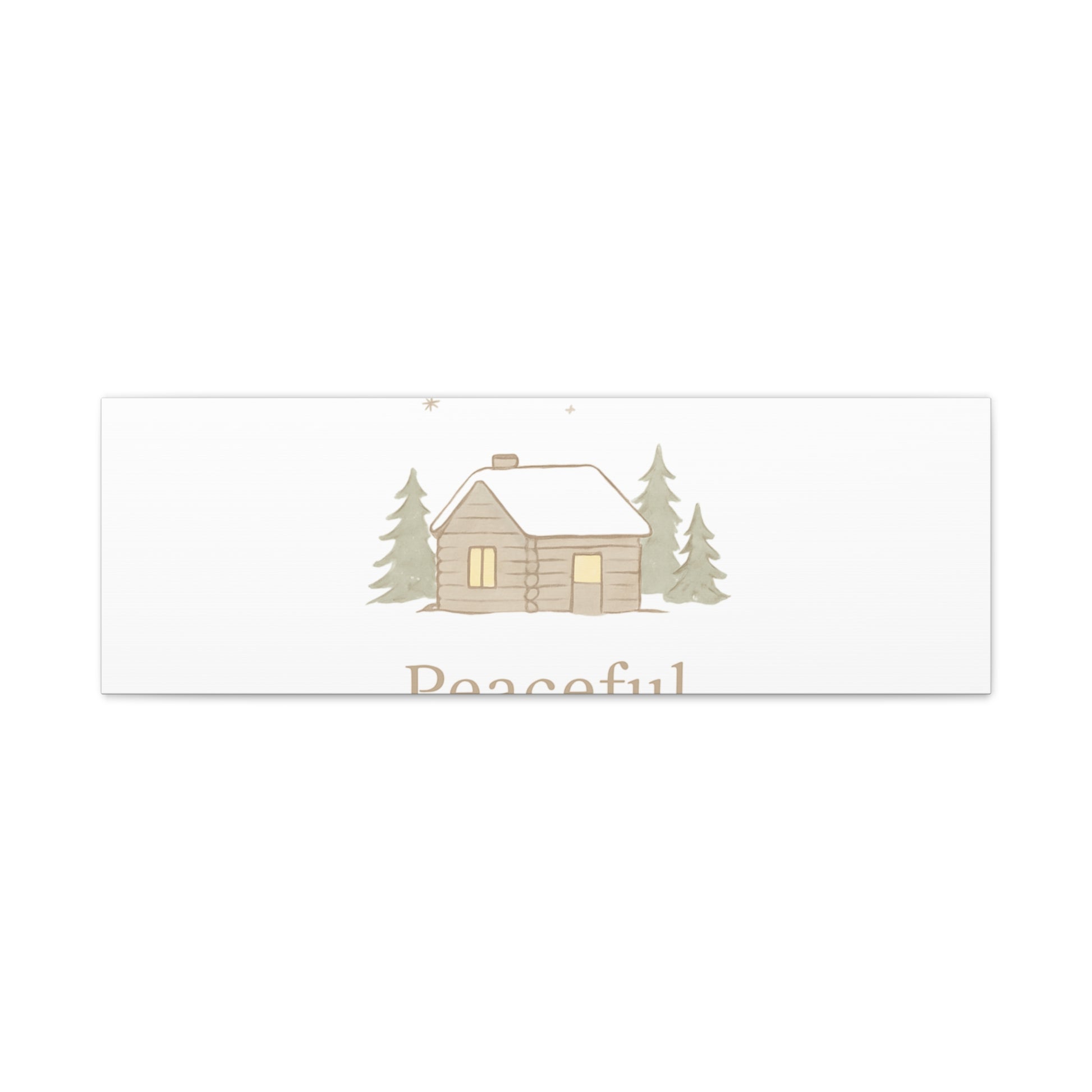 Peaceful Moments Cabin Canvas-Canvas-Haxberry-Printify