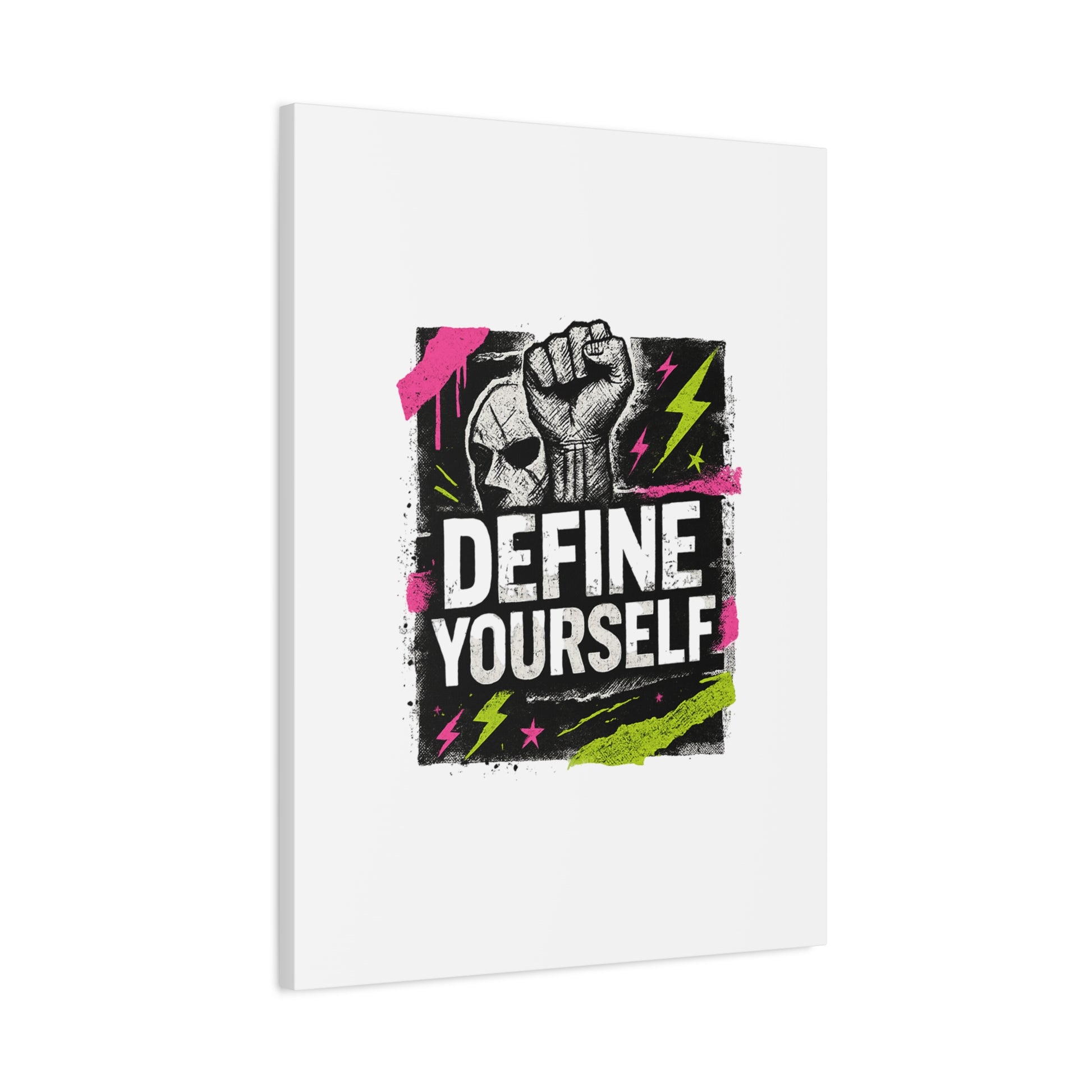 Define Yourself Canvas Wall Art — Bold Motivational Matte Print-Canvas-Haxberry-Printify