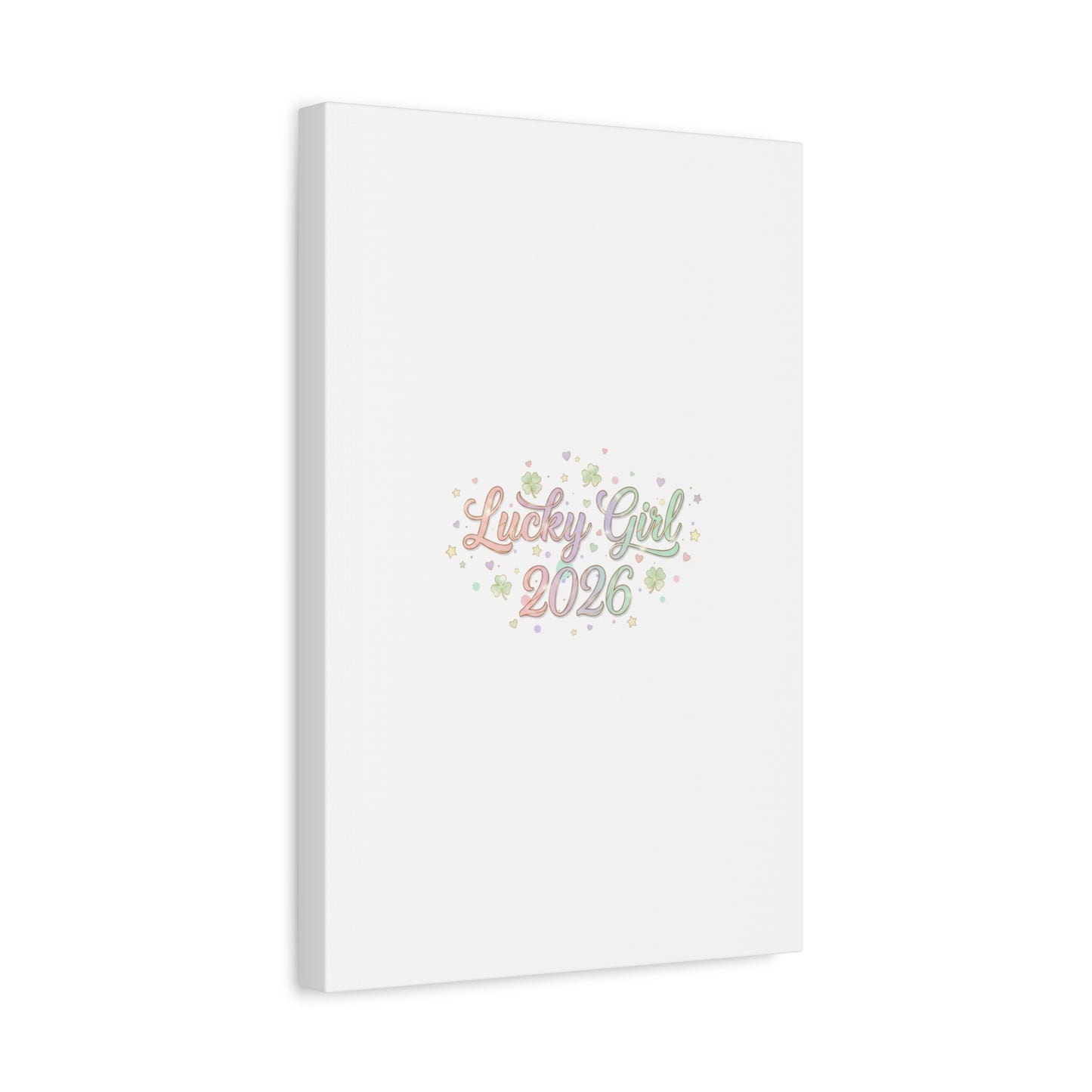 Lucky Girl 2026 Canvas | Manifest Luck, Lucky Charms Wall Art-Canvas-Haxberry-Printify