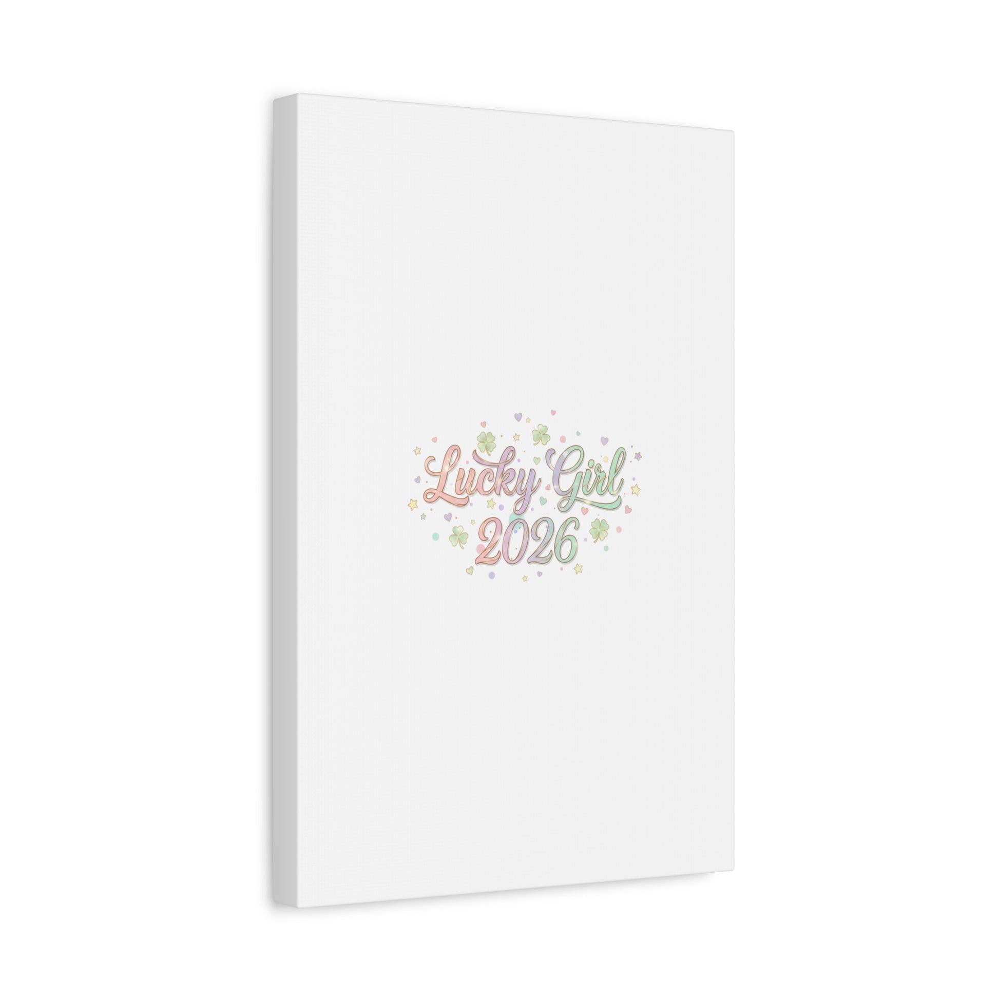 Lucky Girl 2026 Canvas | Manifest Luck, Lucky Charms Wall Art-Canvas-Haxberry-Printify
