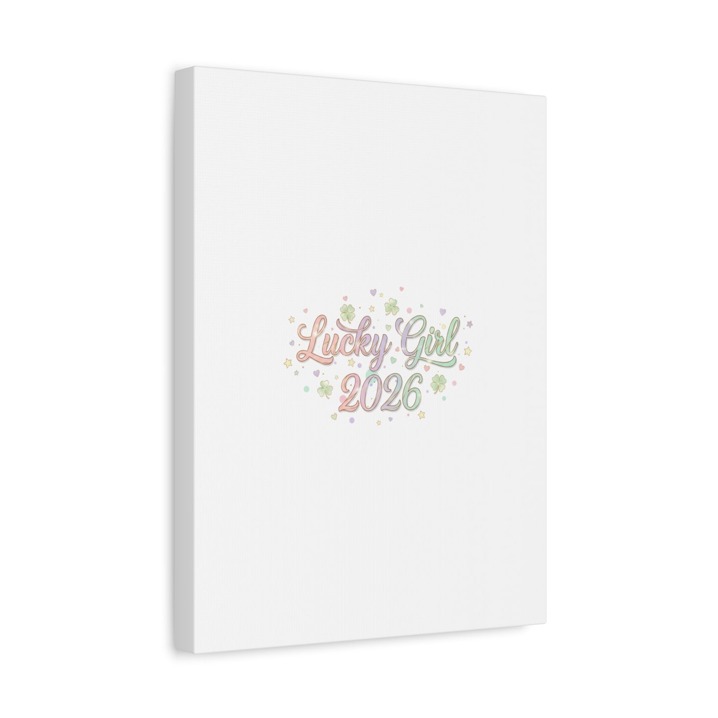 Lucky Girl 2026 Canvas | Manifest Luck, Lucky Charms Wall Art-Canvas-Haxberry-Printify