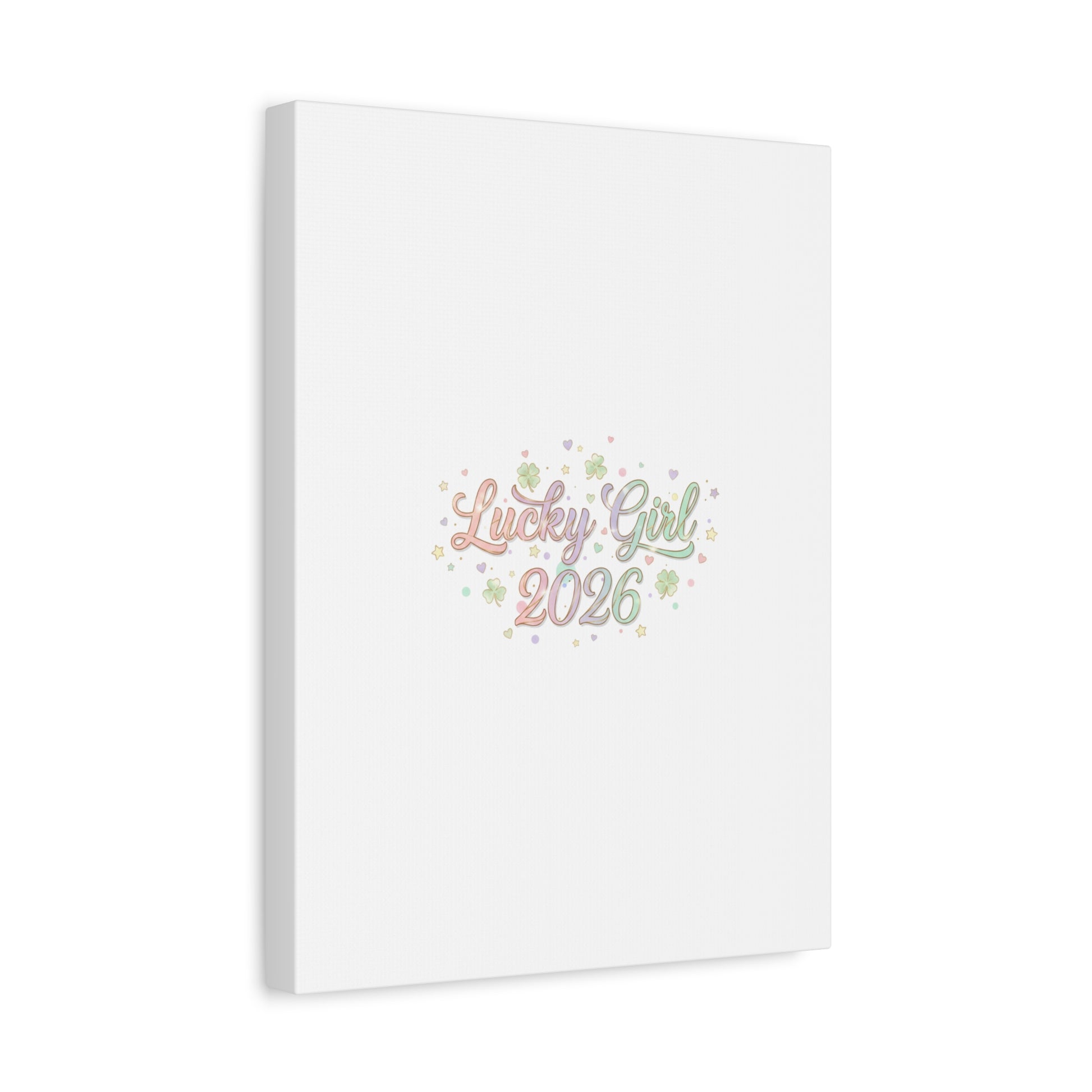 Lucky Girl 2026 Canvas | Manifest Luck, Lucky Charms Wall Art-Canvas-Haxberry-Printify