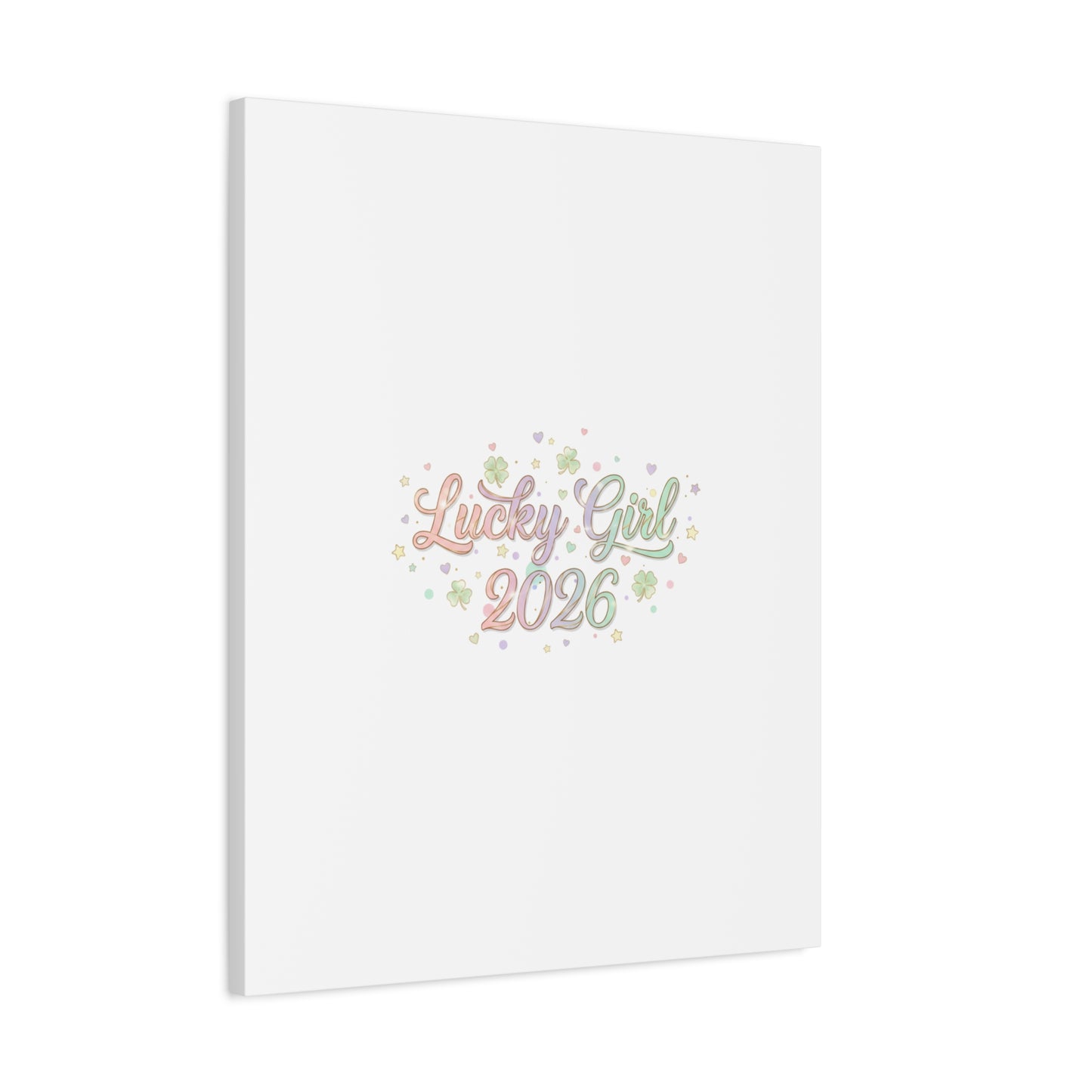 Lucky Girl 2026 Canvas | Manifest Luck, Lucky Charms Wall Art-Canvas-Haxberry-Printify