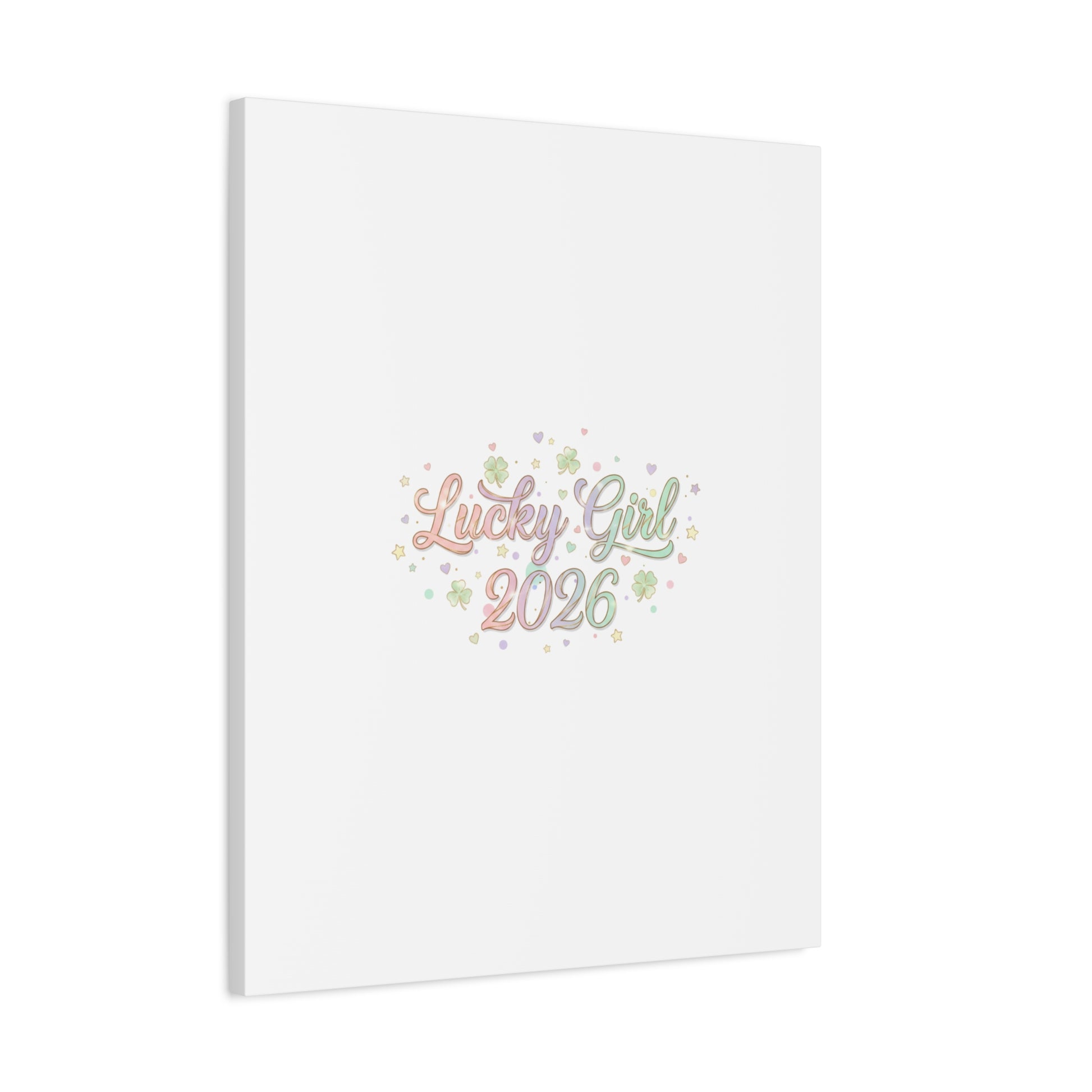 Lucky Girl 2026 Canvas | Manifest Luck, Lucky Charms Wall Art-Canvas-Haxberry-Printify