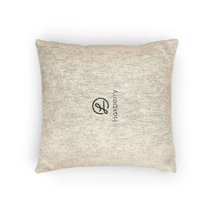 Woven Pillow — Neutral Handwoven Decorative Cushion with Subtle Logo-Pillow-Haxberry-Printify