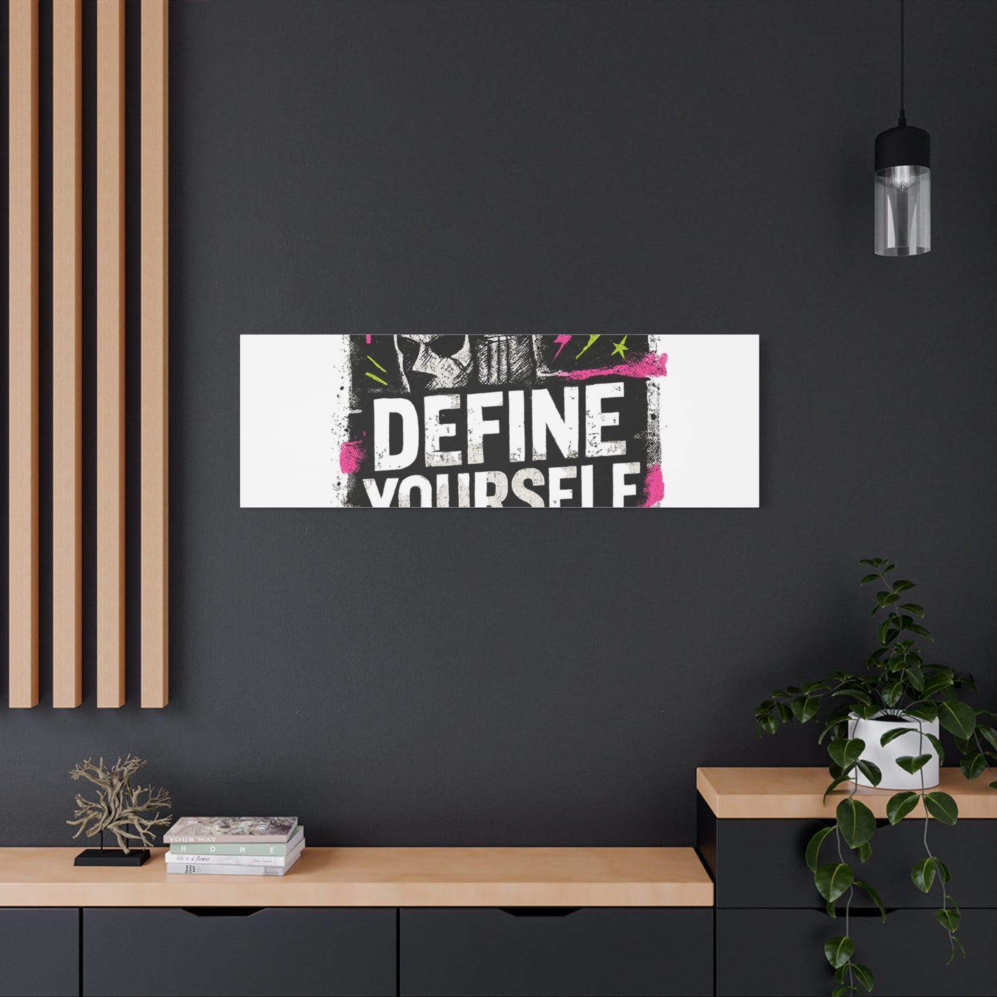 Define Yourself Canvas Wall Art — Bold Motivational Matte Print-Canvas-Haxberry-Printify