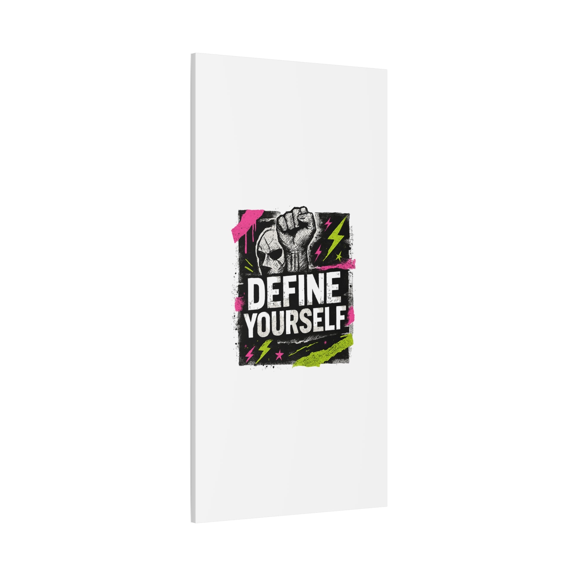 Define Yourself Canvas Wall Art — Bold Motivational Matte Print-Canvas-Haxberry-Printify