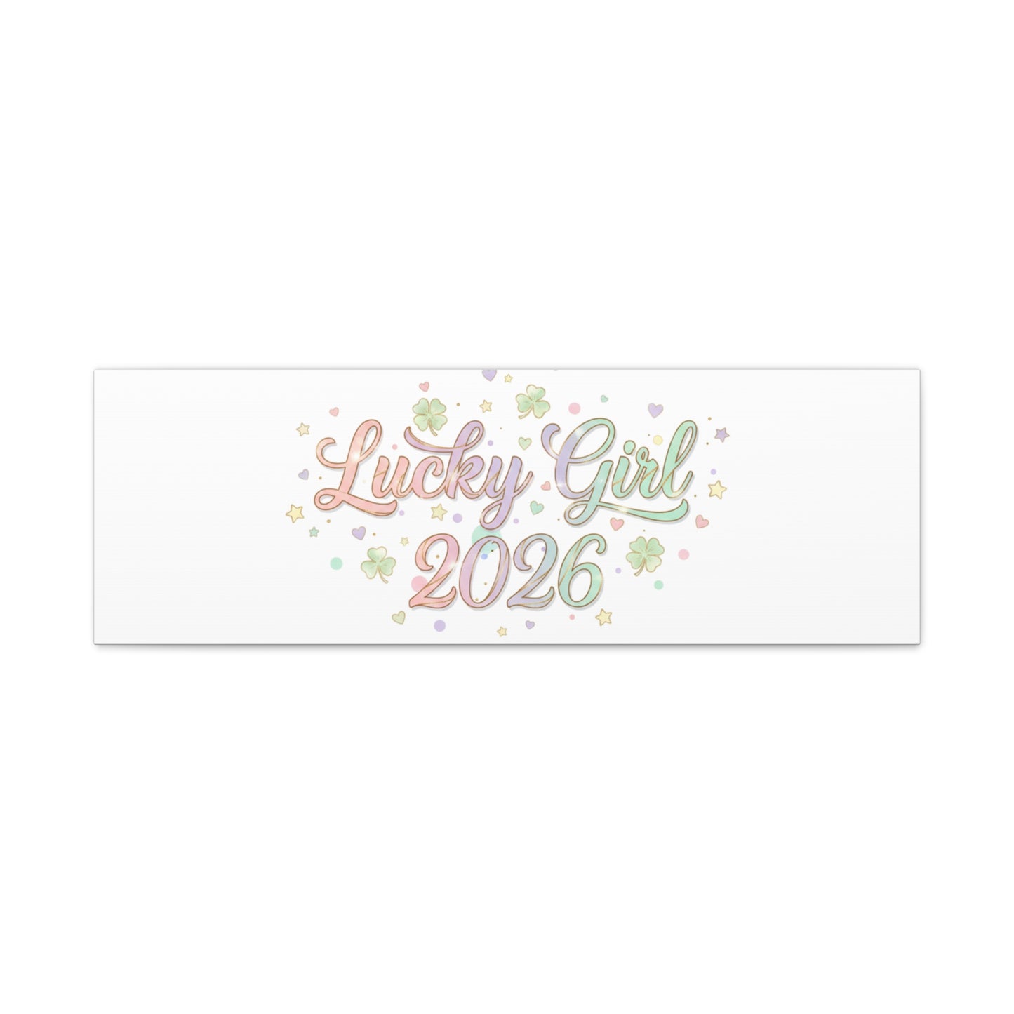 Lucky Girl 2026 Canvas | Manifest Luck, Lucky Charms Wall Art-Canvas-Haxberry-Printify